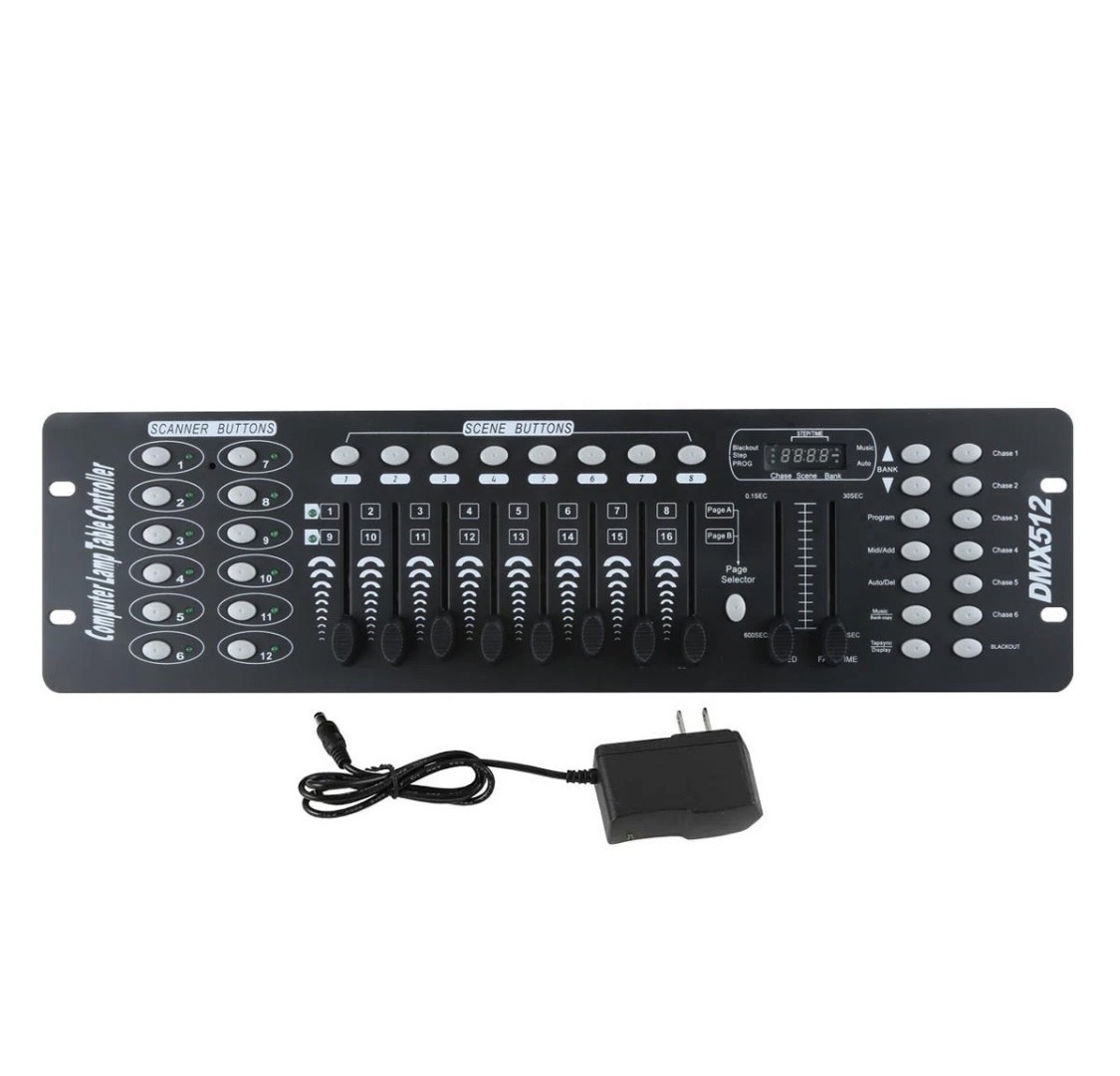 192 Channels DMX512 Controller Console For Stage Light Party DJ Laser Operator