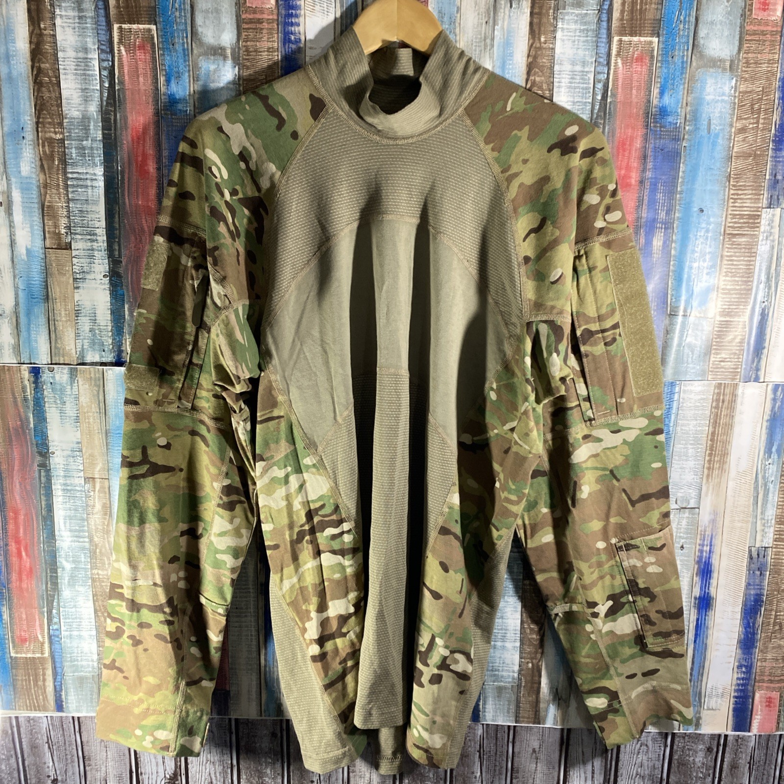 Massif Army Combat Shirt FR Fire Resistant Multicam Adult Mens L Mock Military