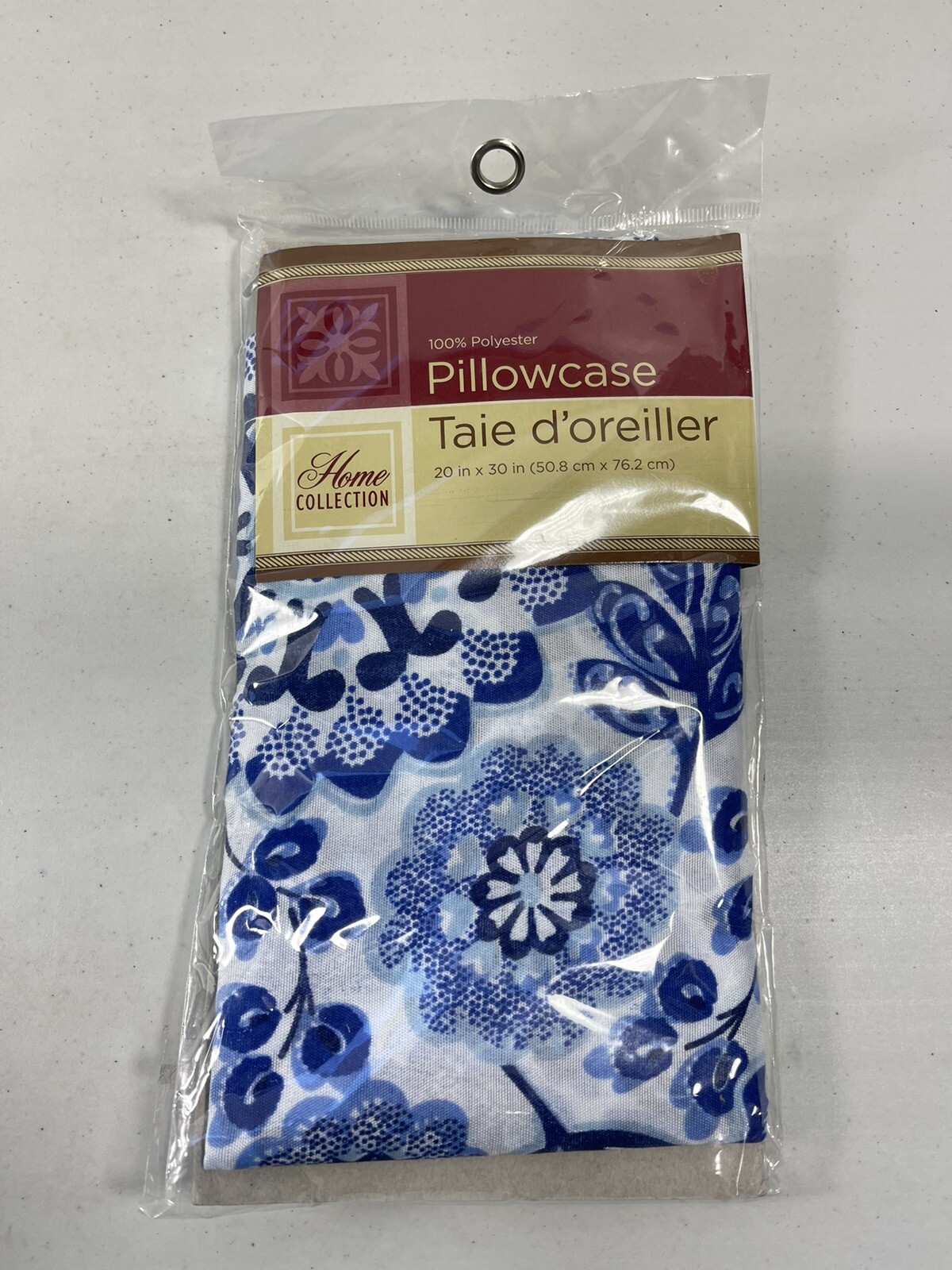 Country Cottage Chic Single 1pc Blue Floral Standard Pillowcase Polyester