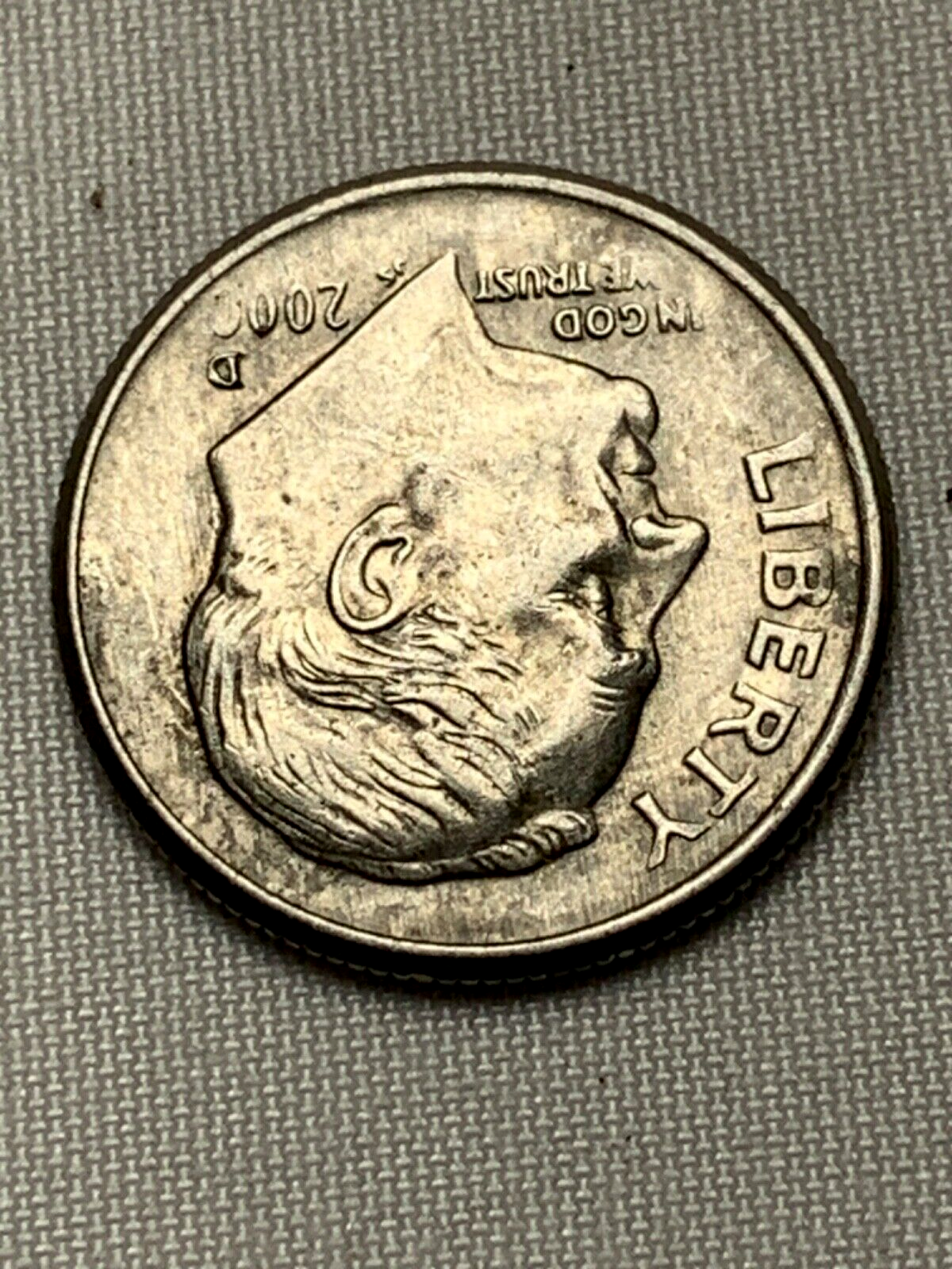 2000 D Off Centered Dime Nice Error Shallow Hit Date RARE Circulated Ungraded