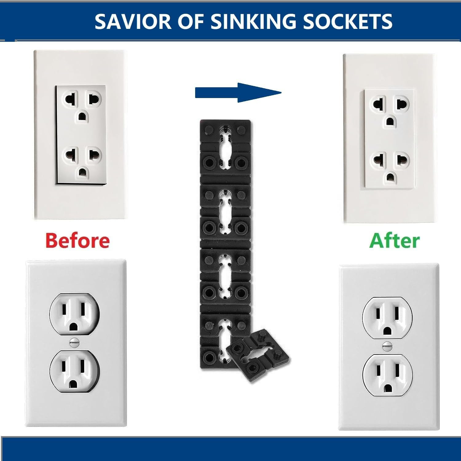 100Pcs Outlet Spacers for Electrical Box, Electrical Outlet Spacers Shims Switch
