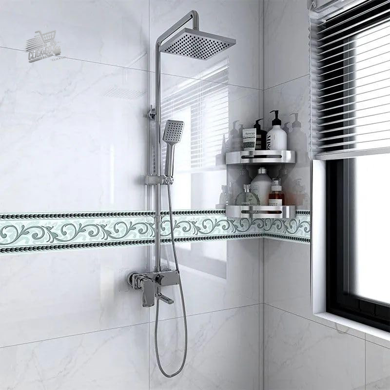 Removable sticker for kitchen and bathroom tiles, gray lines 10x300 cm