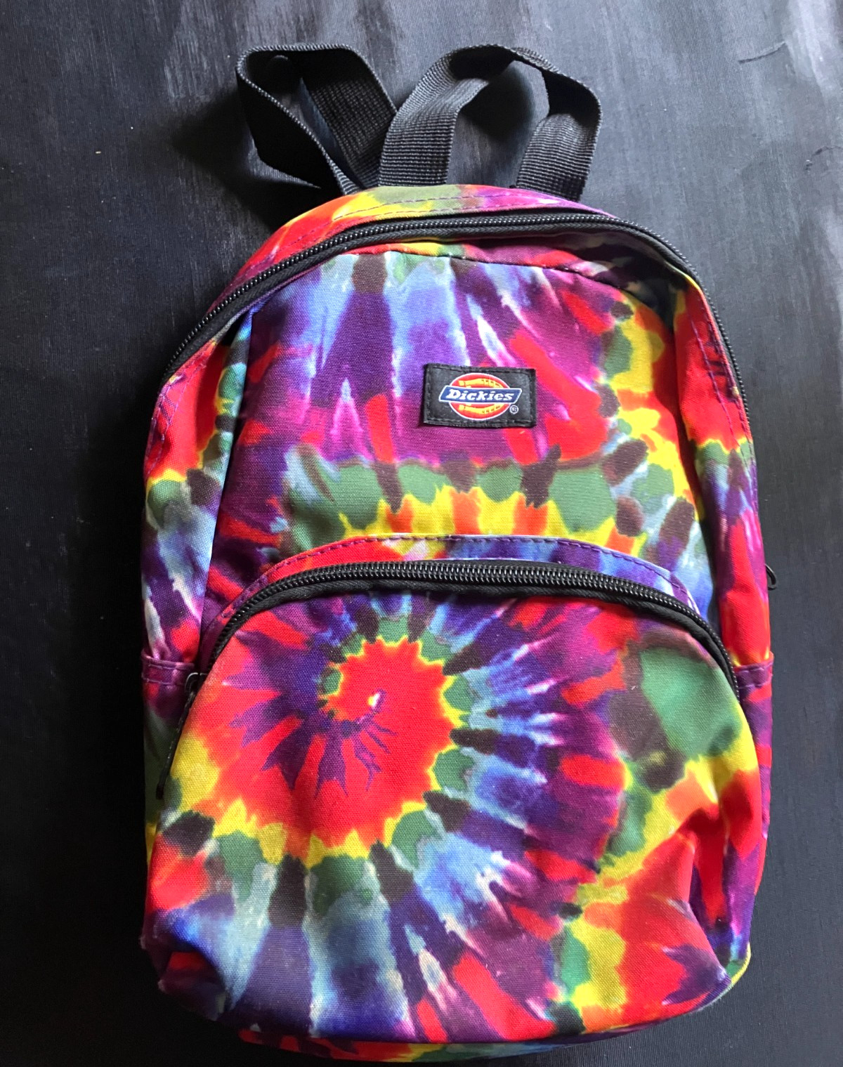 Dickies Tie Dye Mini Backpack Bag Rainbow Small Size 12" x 9" x 4"