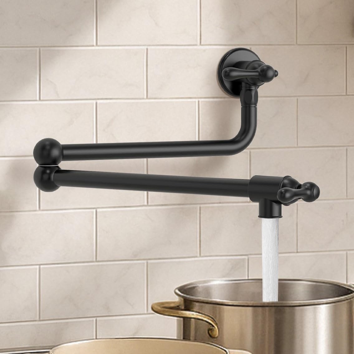 Upside Down Pot Filler Faucet with Heat-Resistant Cartridge, 26'' No Lead 18/...