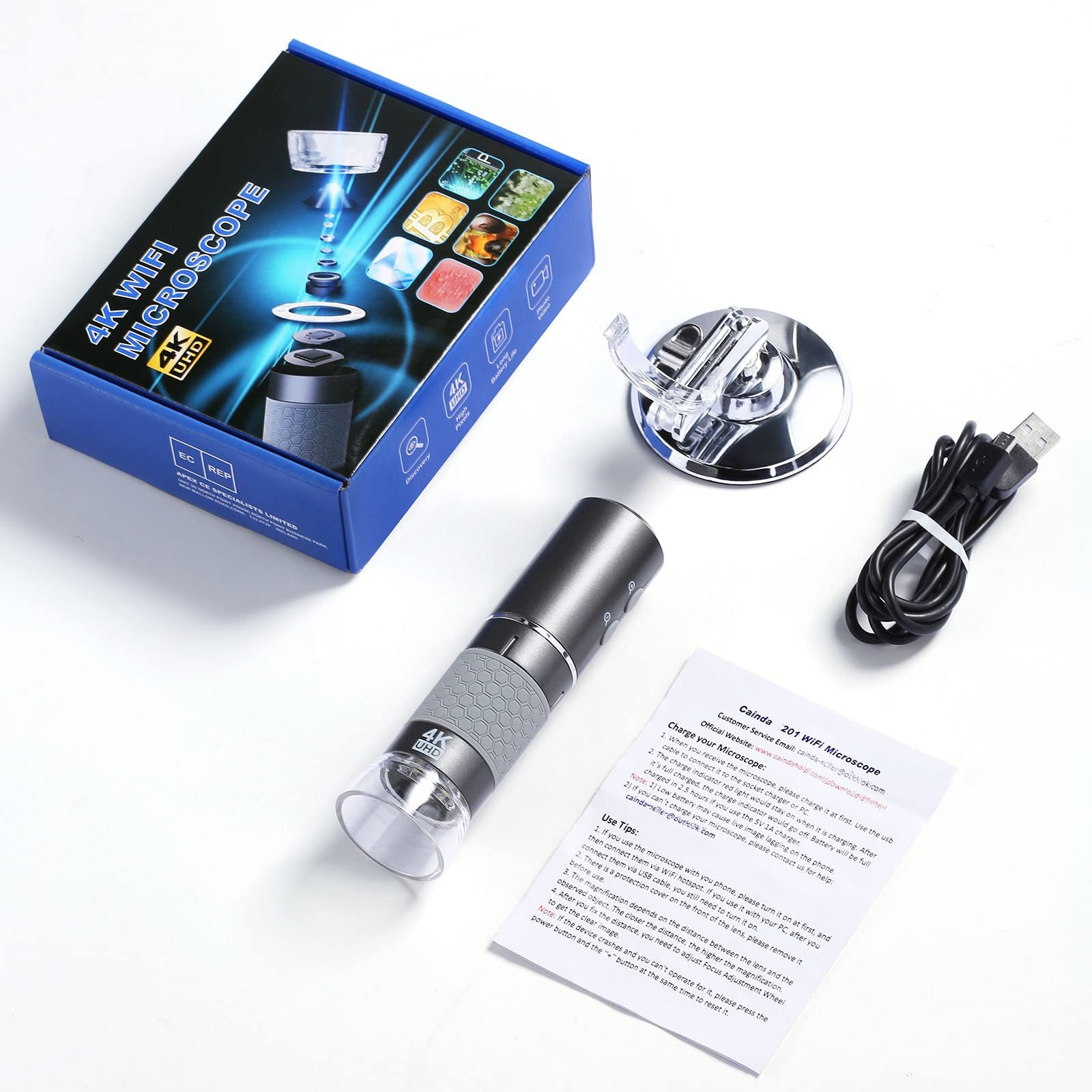 4K WiFi Digital Microscope for Phone and Electronics Repair