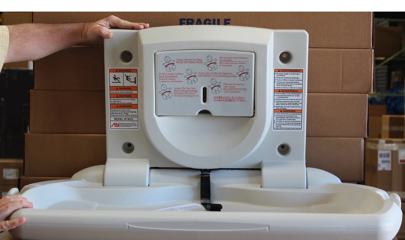 New "Open-Box" ASI 9012 Baby Changing Station Horizontal