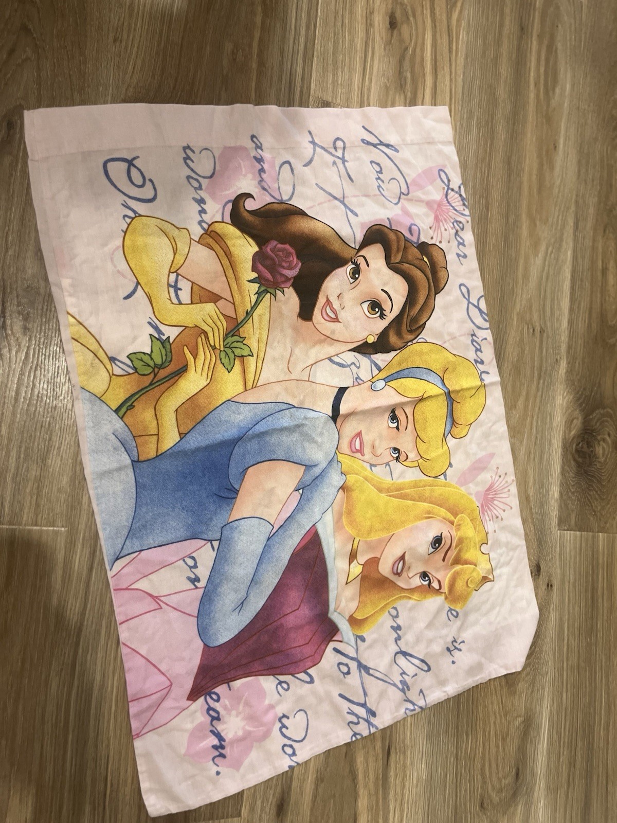 Disney PRINCESS Bedding Pillowcase Aurora Cinderella Belle