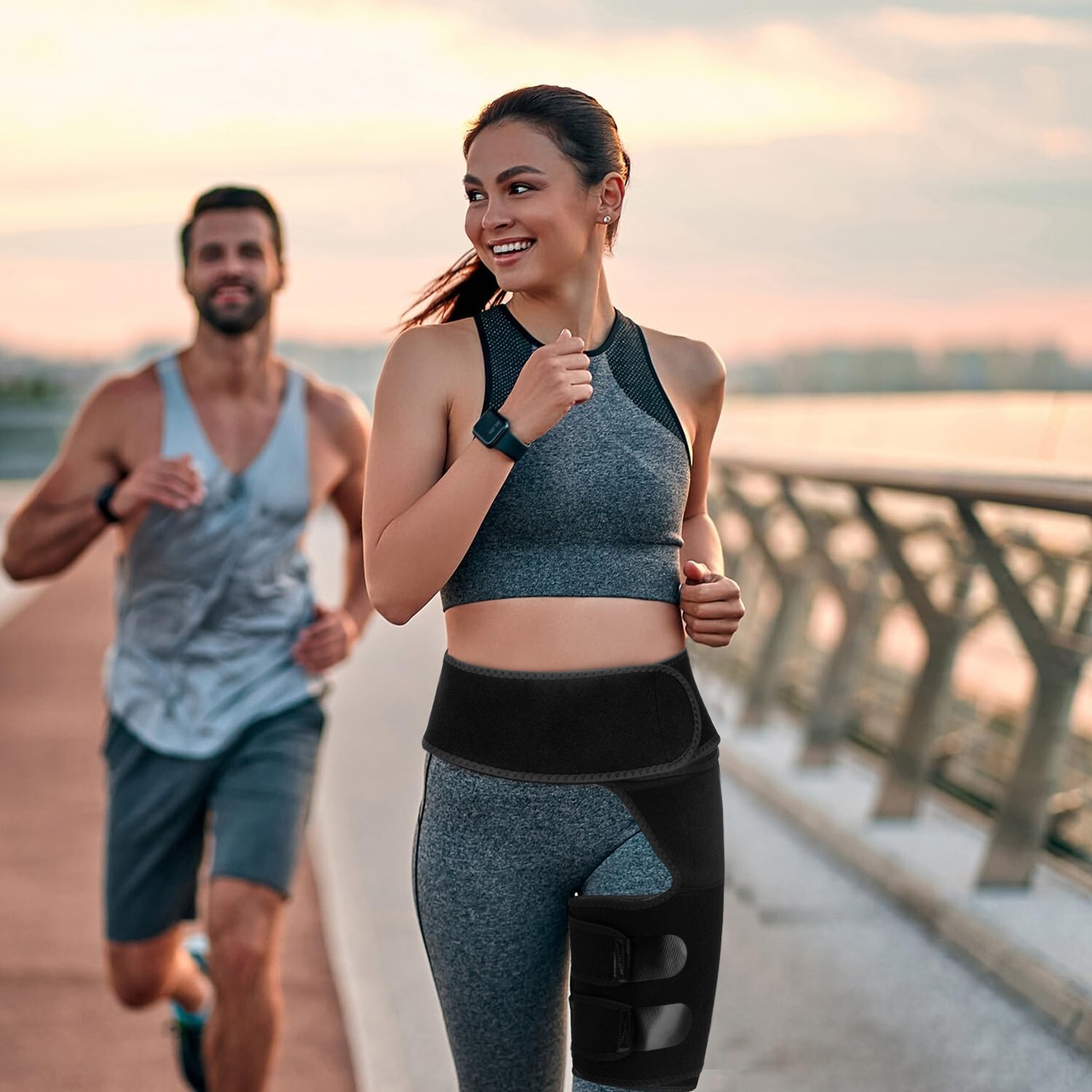 Hip Brace Compression Groin Support Wrap for Sciatica Pain Relief Thigh Recovery