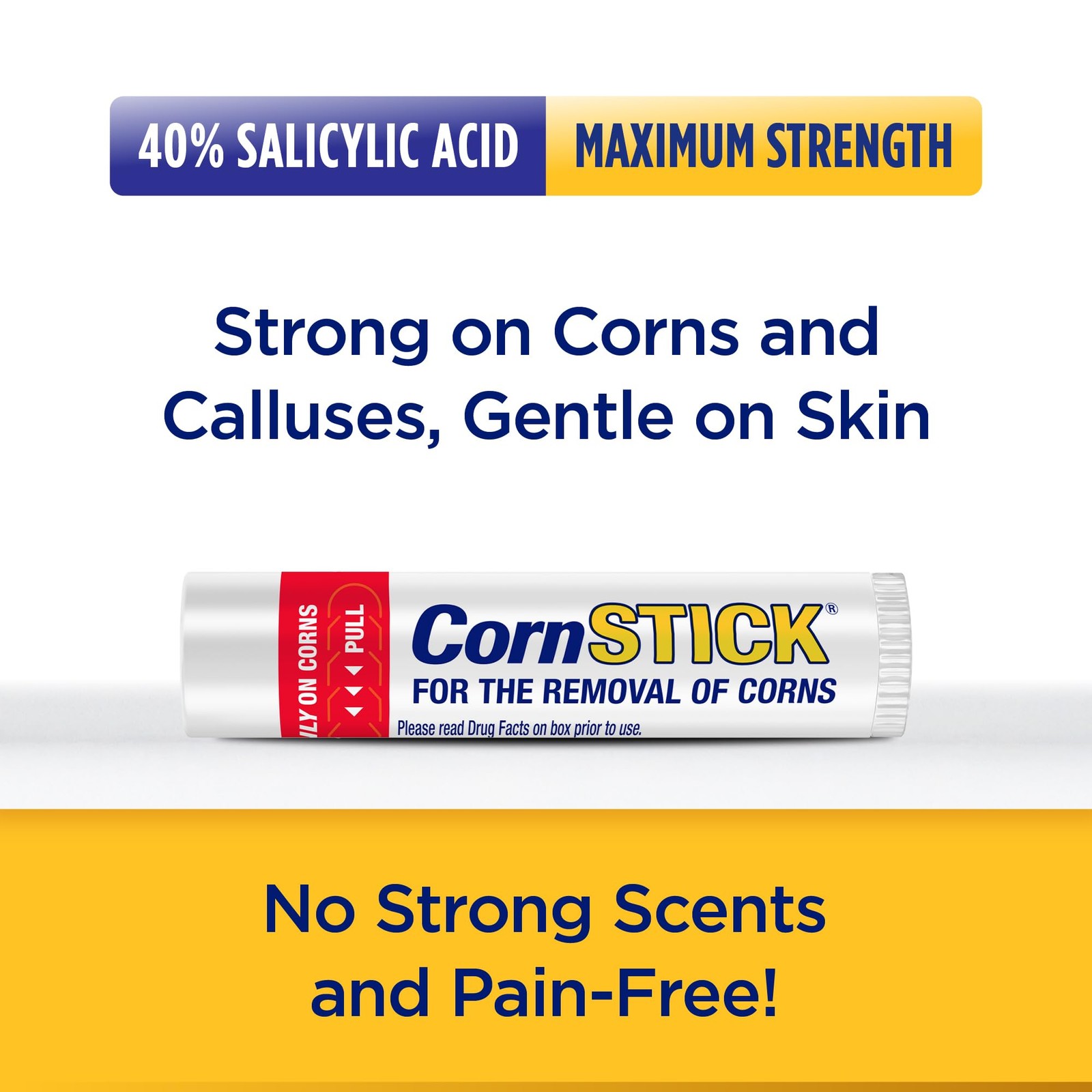 CornStick Maximum Strength Salicylic Acid Solid-Stick 0.2 Ounce (Pack of 1)