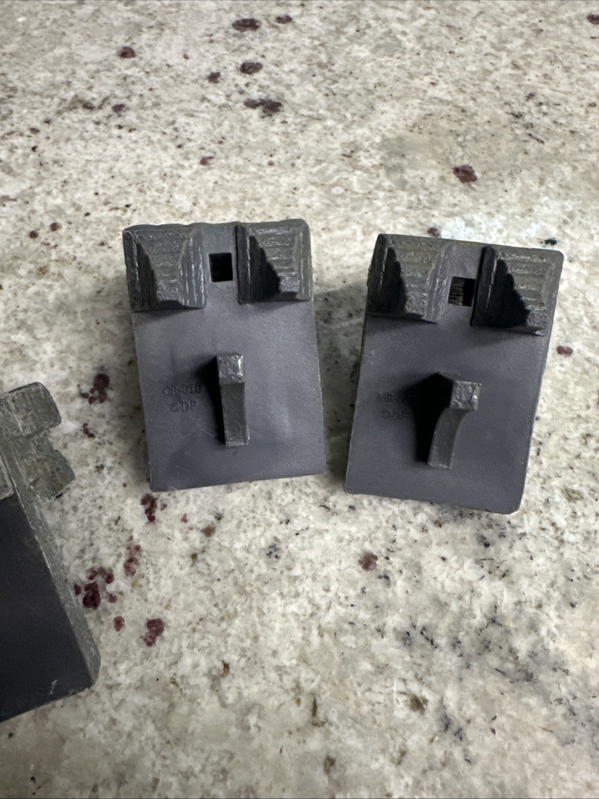 Dwarven Forge Castle Battlement Transitions, Right Left, And Straight.