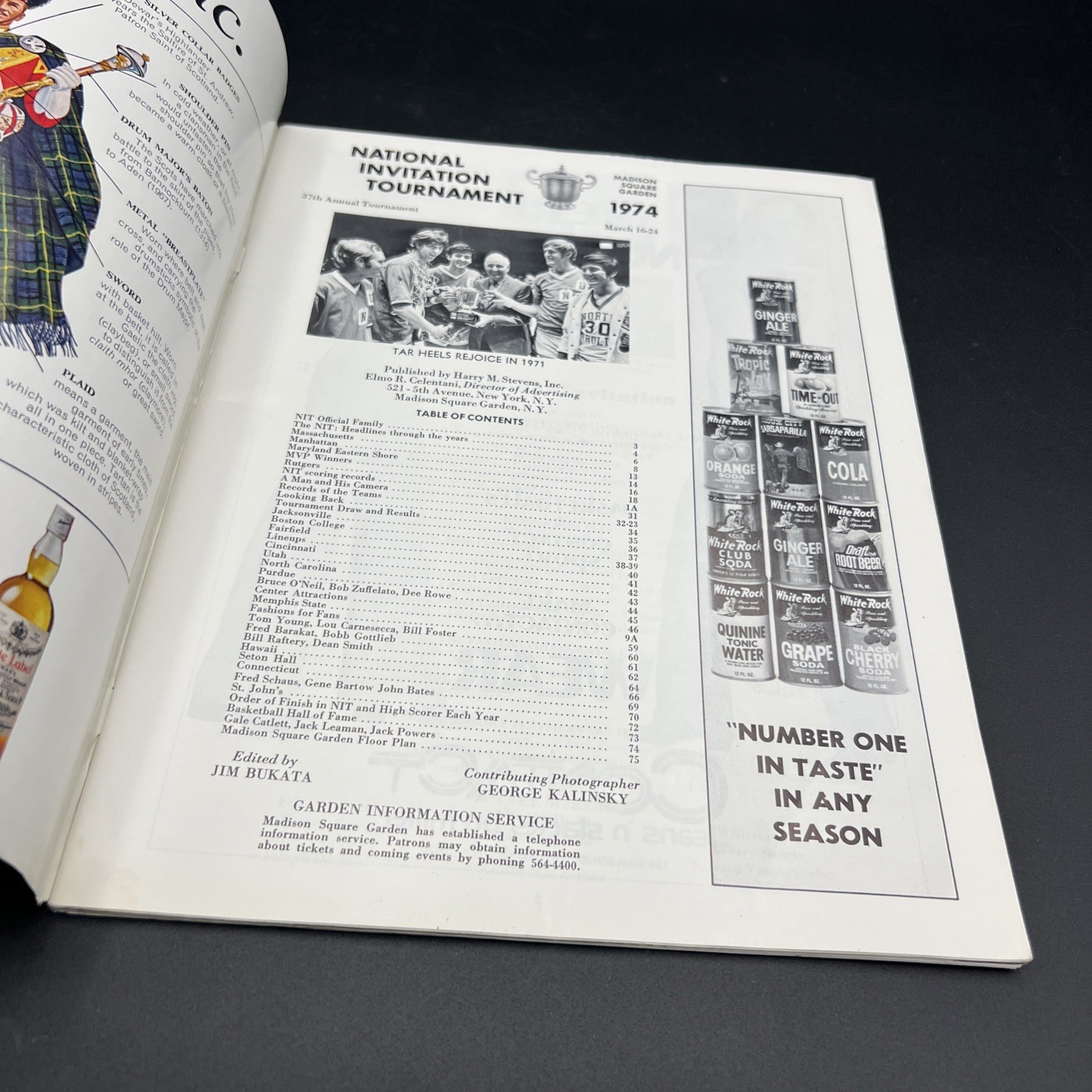 1974 NIT Tournament Program Madison Square Garden NCAA 37th Annual