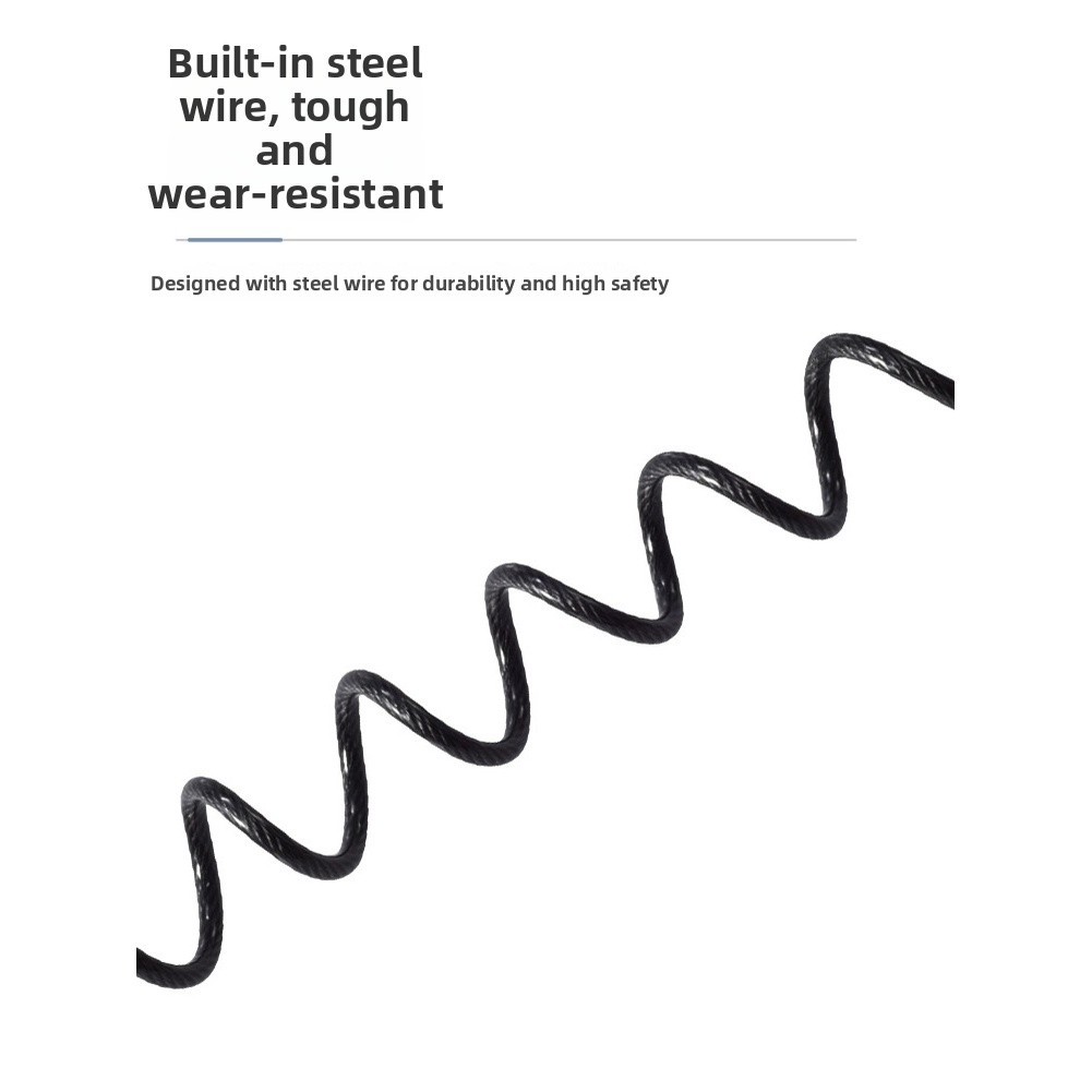 Disc Brake Lock with 1.2 Meter Stretchable Steel Wire and Compact Factor