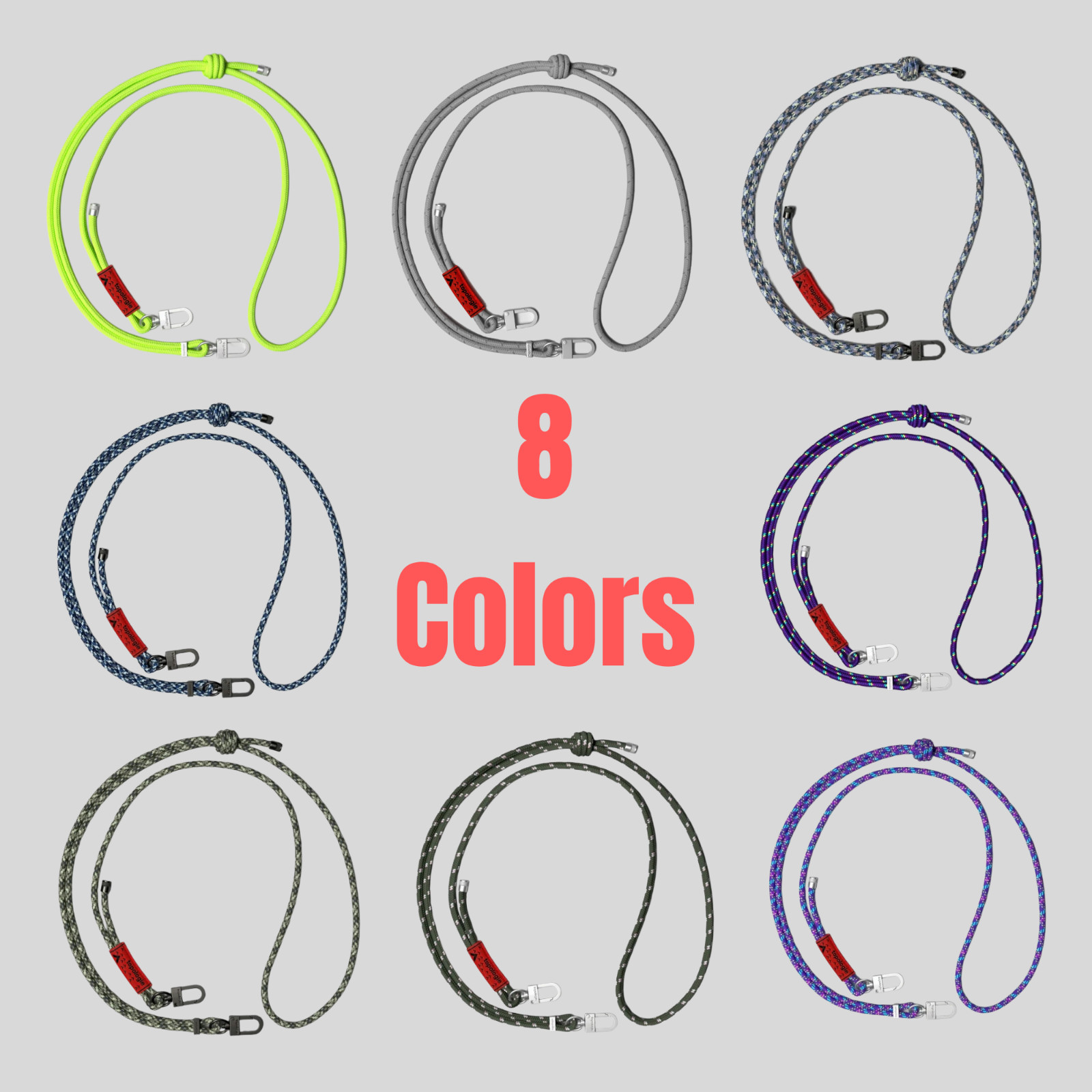 Topologie 6mm Rope Crossbody Strap Adjustable - Choose Color - Brand New