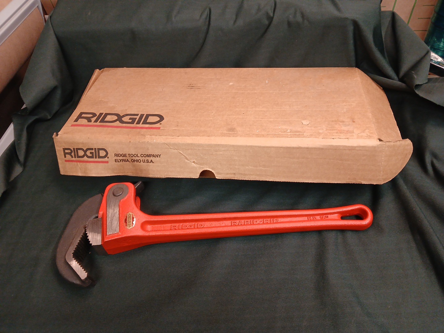NOS RIDGID 18" RapidGrip Wrench Heavy-Duty  Used One Hand (BK)