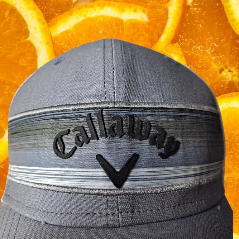 Callaway Golf Hat Adjustable Striped Performance Trucker Cap