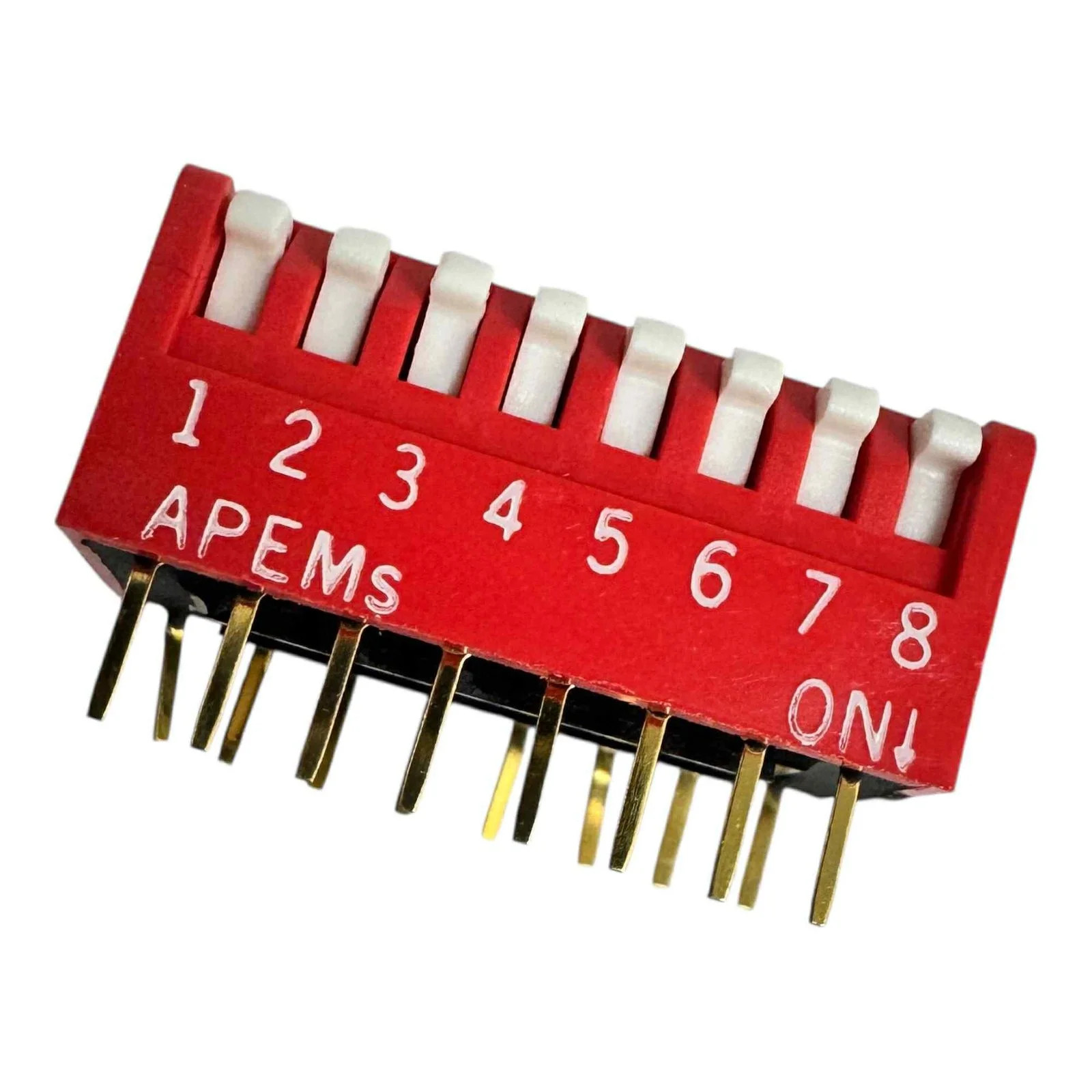 Apem DIP Slide Switch 8 Position Goldpin SPST