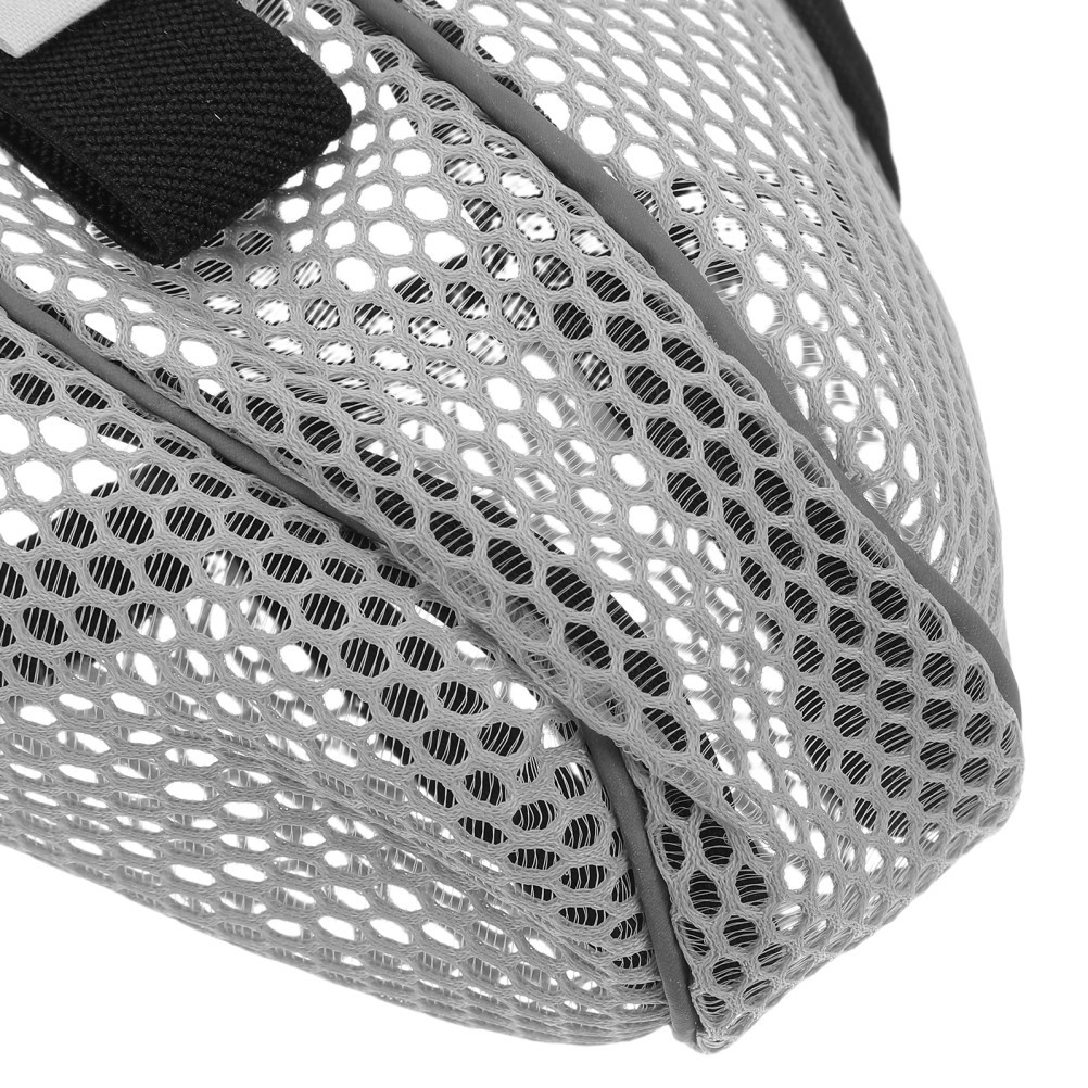 Grey Soft Mesh Dog Muzzle Adjustable Comfortable Bite Prevention Mouth Guard