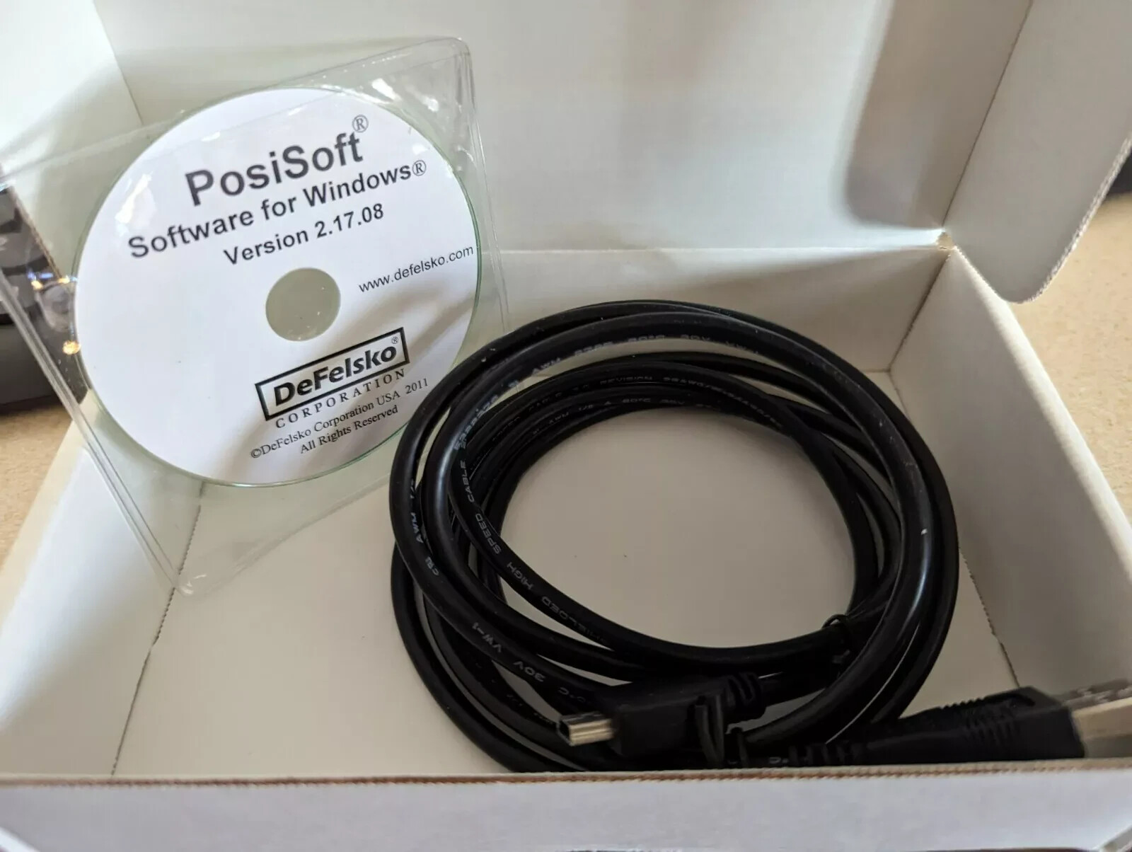 DeFelsko PosiSoft Software for Windows Version 2.17.08 and USB Cable