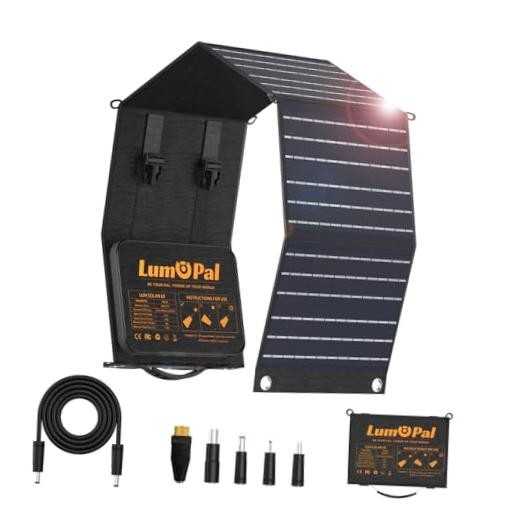 Portable Solar Panel,  Foldable Solar Panels Folding Solar Charger with 60W