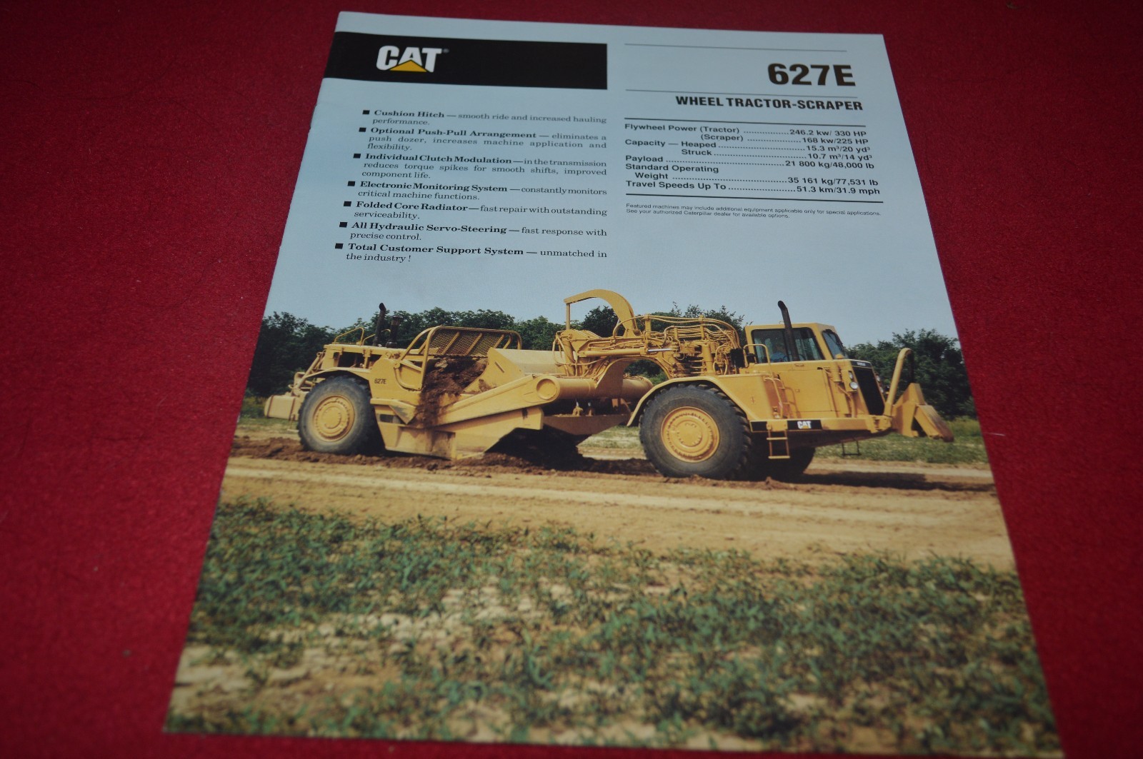Caterpillar 627E Wheel Tractor Scraper Pan Dealer's Brochure DCPA6 ver4
