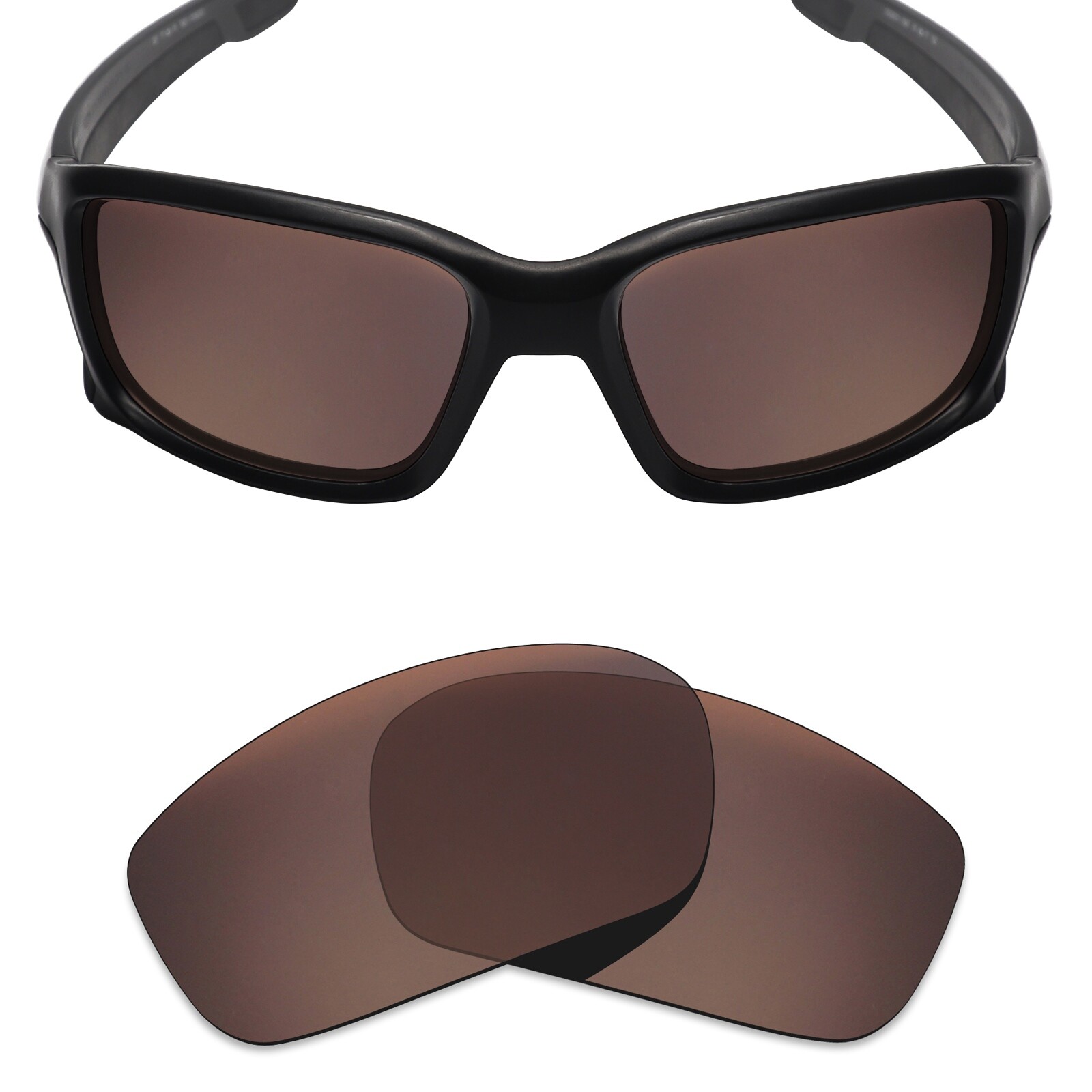 hdhut Anti-Scratch Polarized Replacement Lens for-Oakley Straightlink Brown
