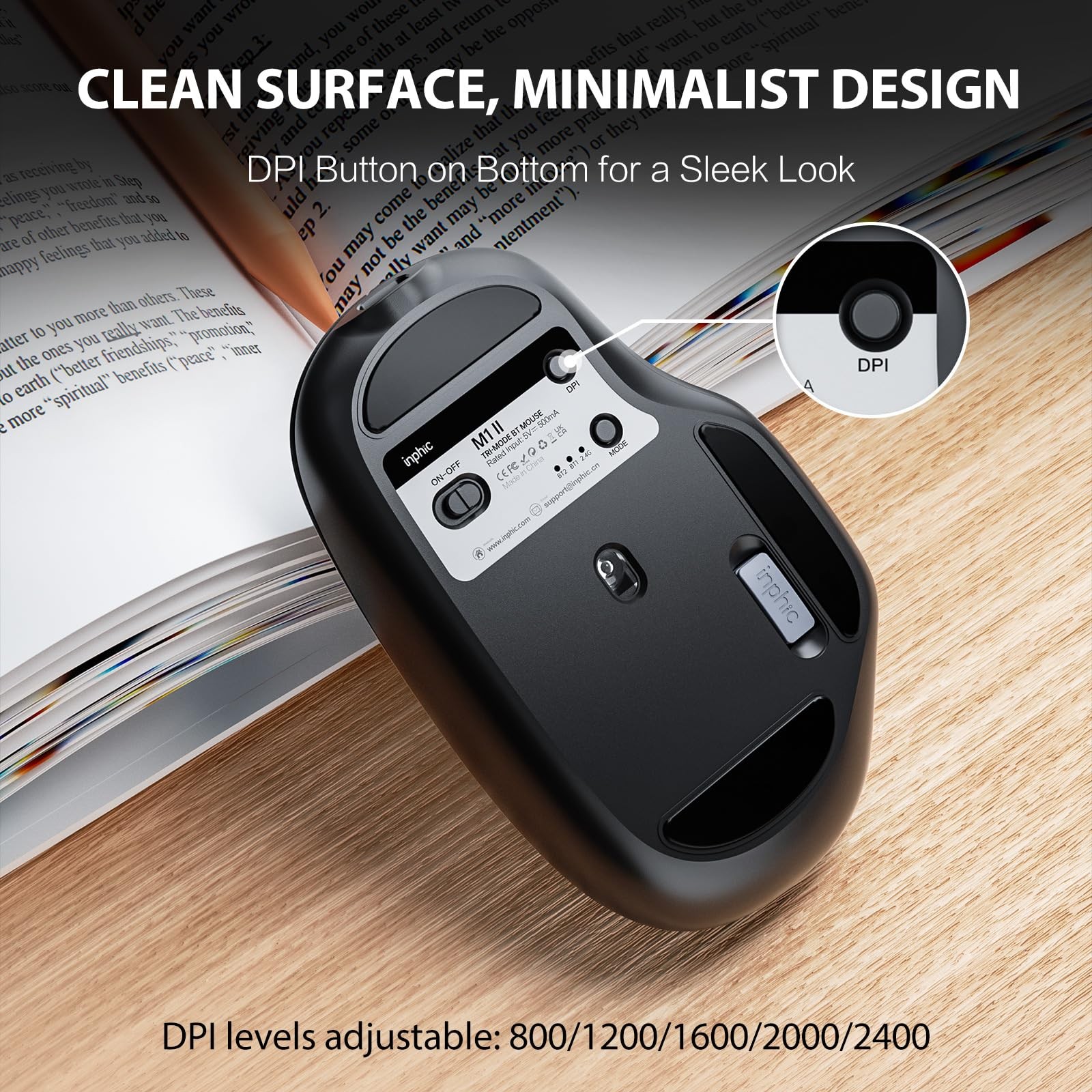M1 II Wireless Bluetooth, 80g Tri-Mode (Bluetooth 5.0/4.0+USB) Computer , Vis...