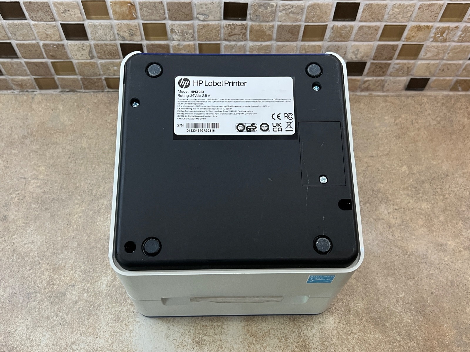 HP KE203 USB Barcode Direct Thermal Label Printer