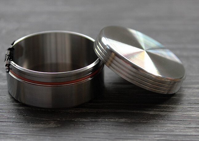 Titanium Alloy Waterproof Container Pill Box Travel Outdoor EDC Tool Keychain