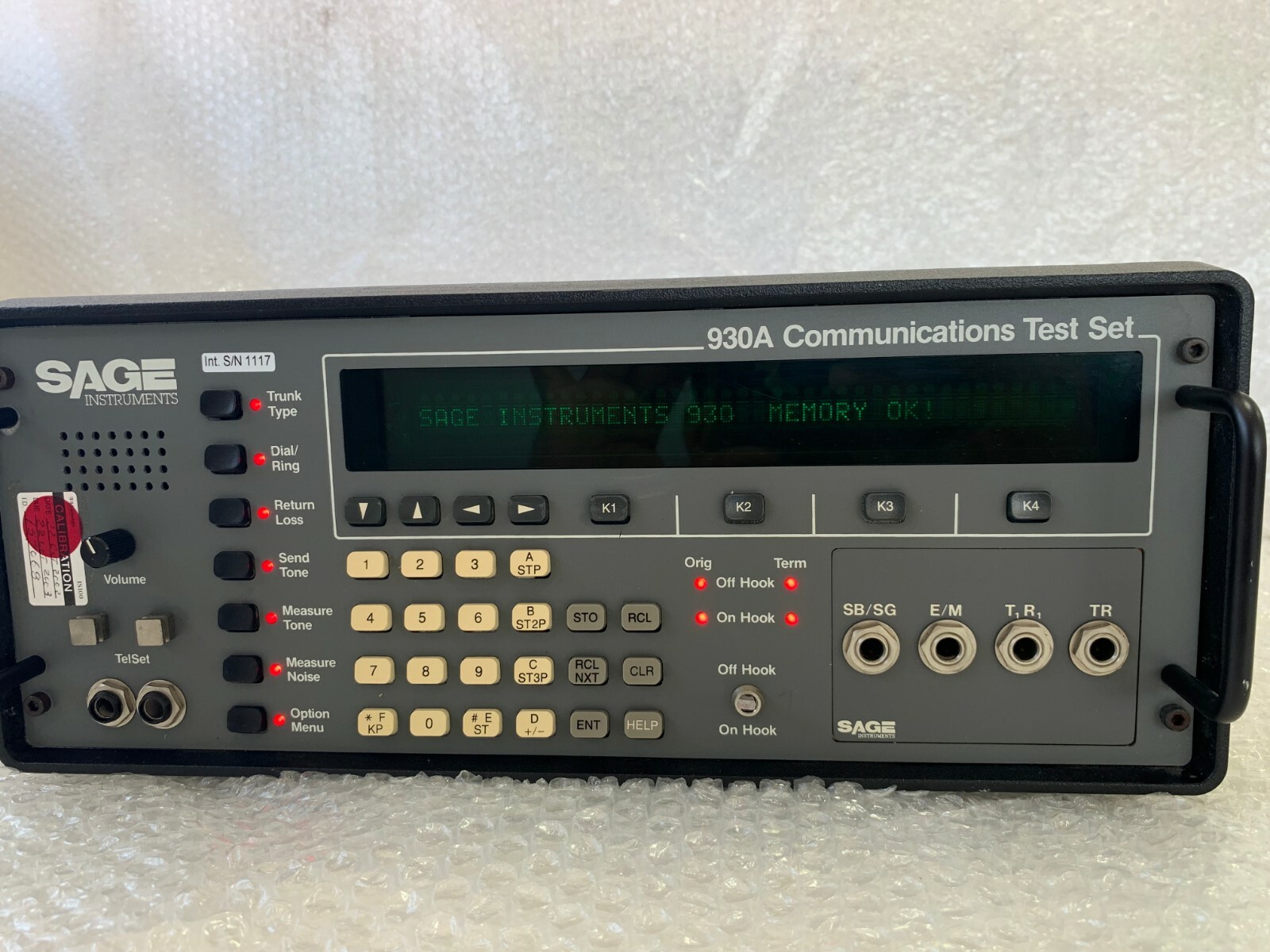 SAGE 930A Communications Test Set Used