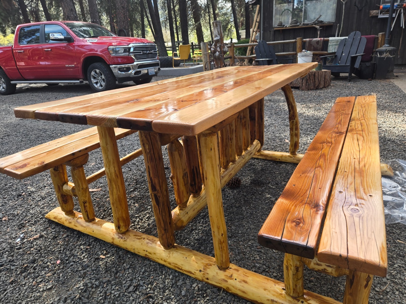 log picnic table furniture outside furniture tables patio furniture