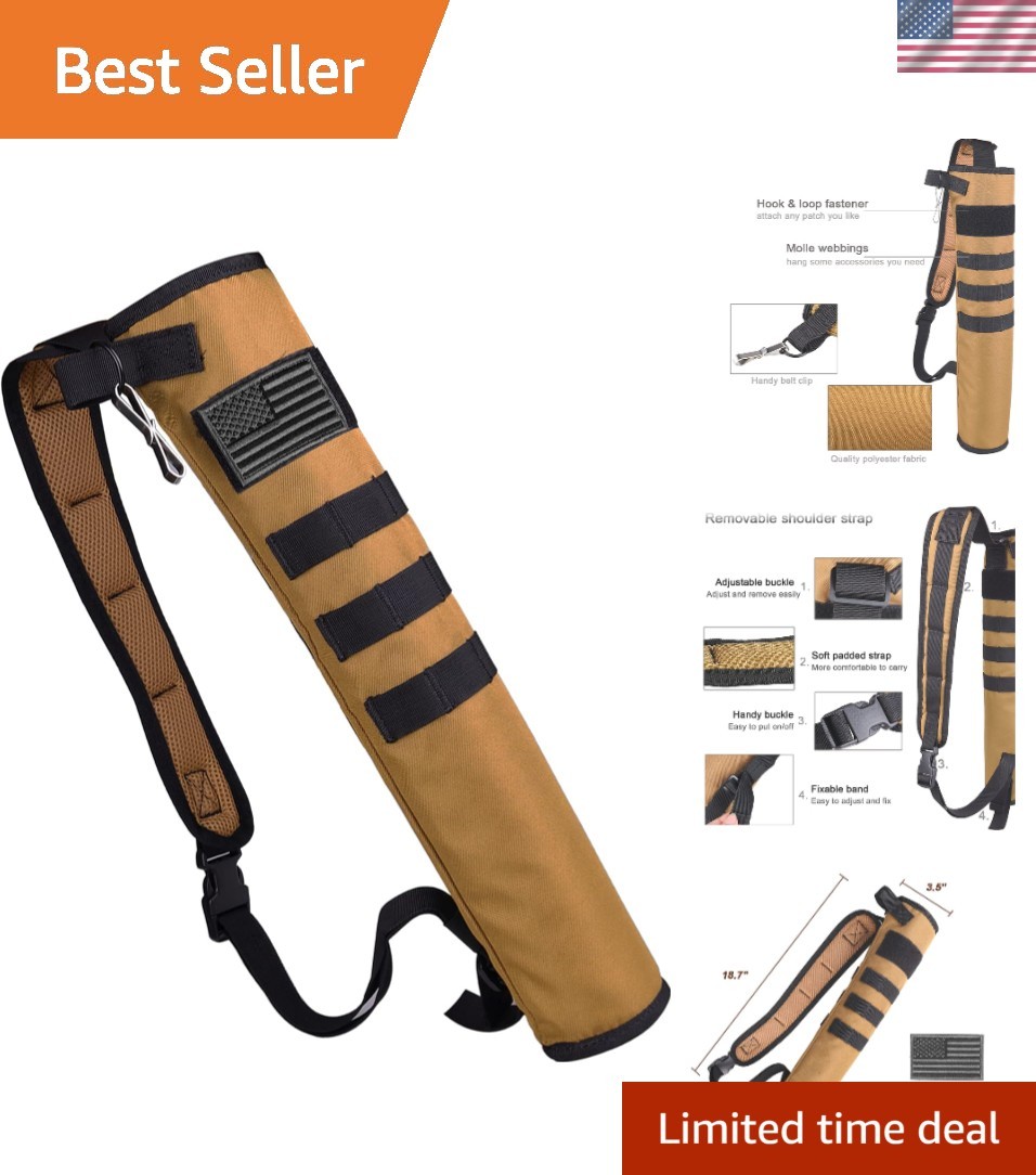 Archery Lightweight Back Arrow Quiver Dual Use Foldable Compact Hip Arrows Ba...
