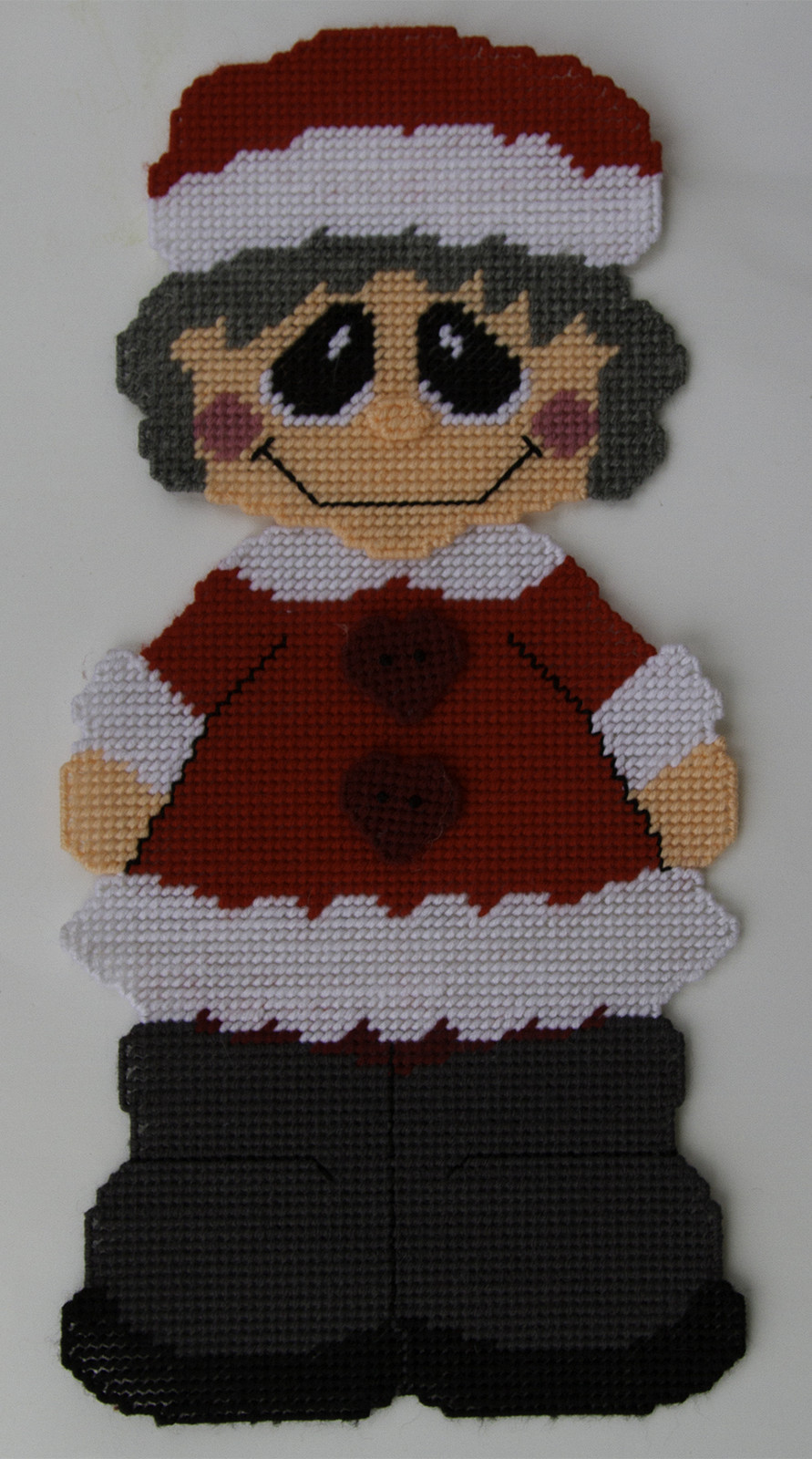 Christmas Mrs. Santa Claus Wall Hanging- Plastic Canvas Pattern or Kit