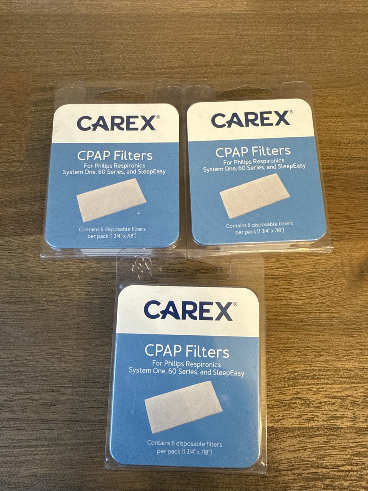 3x Carex CPAP filters Philips Respironics Aspiron system one 60 series, 18 Total