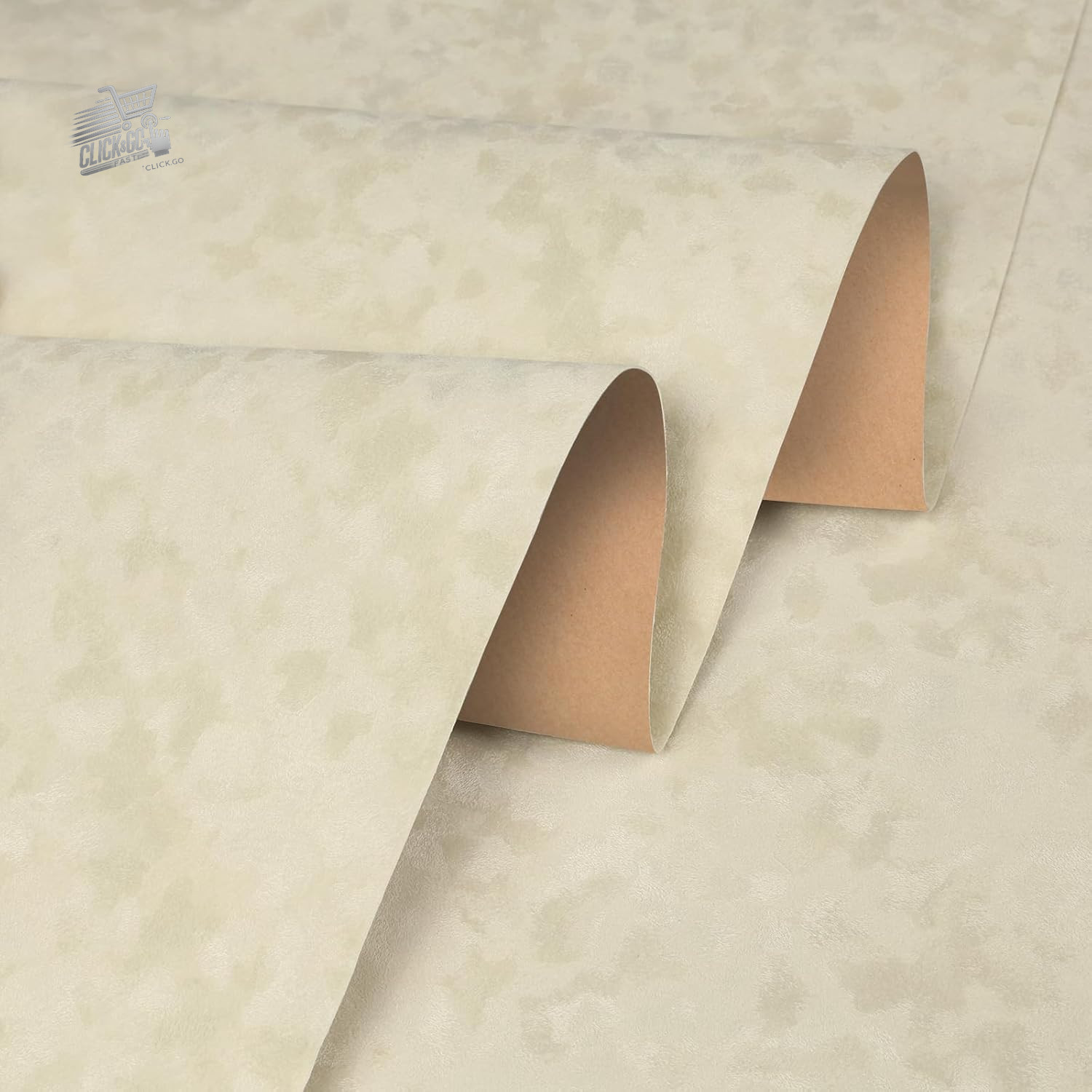 Beige Velvet Effect Wallpaper 60cm X 400cm Adhesive Paper for Furniture Beig