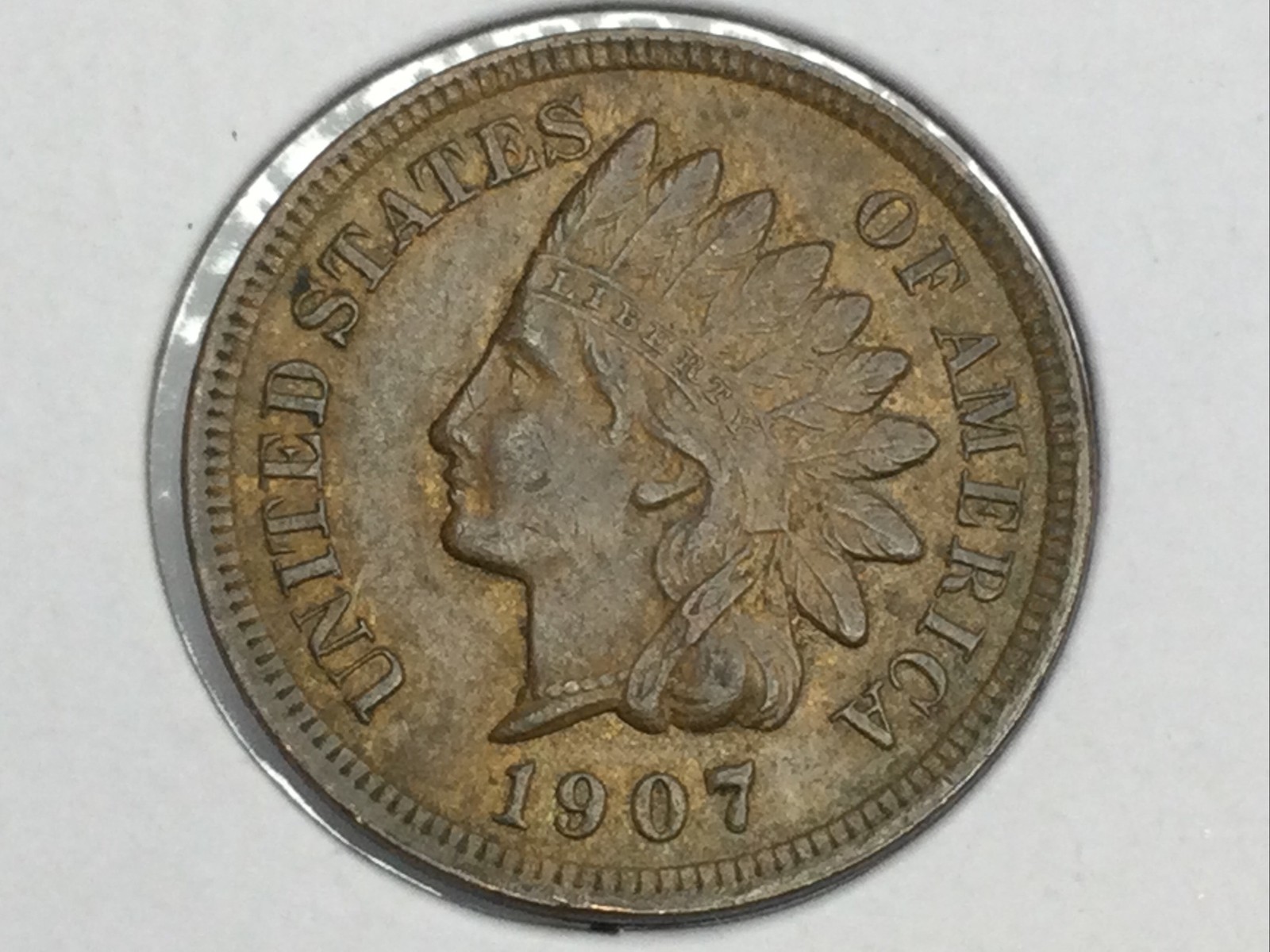 1907 Indian Cent in almost uncirculated