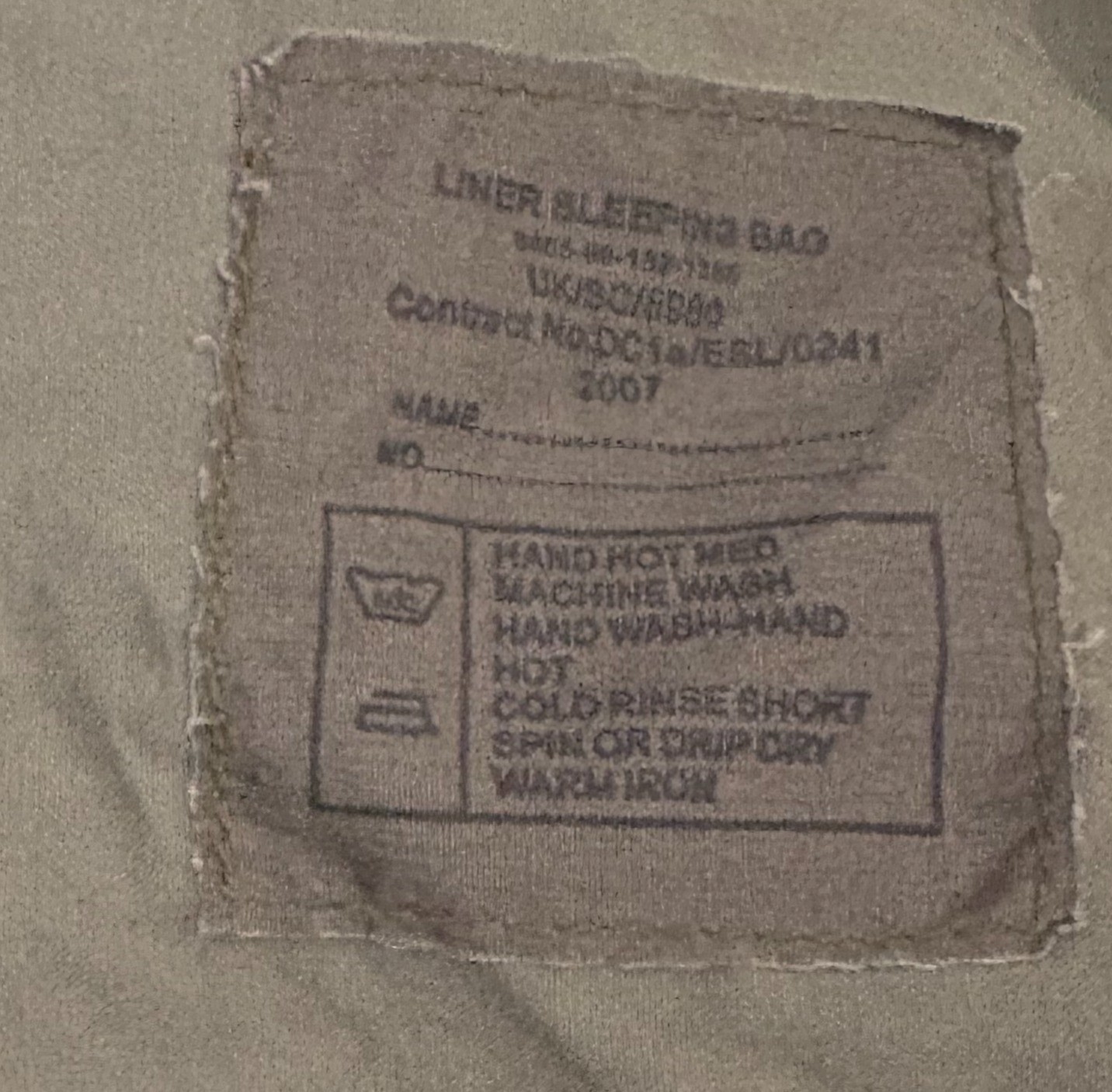 British Army Issue Sleeping Bag Liner