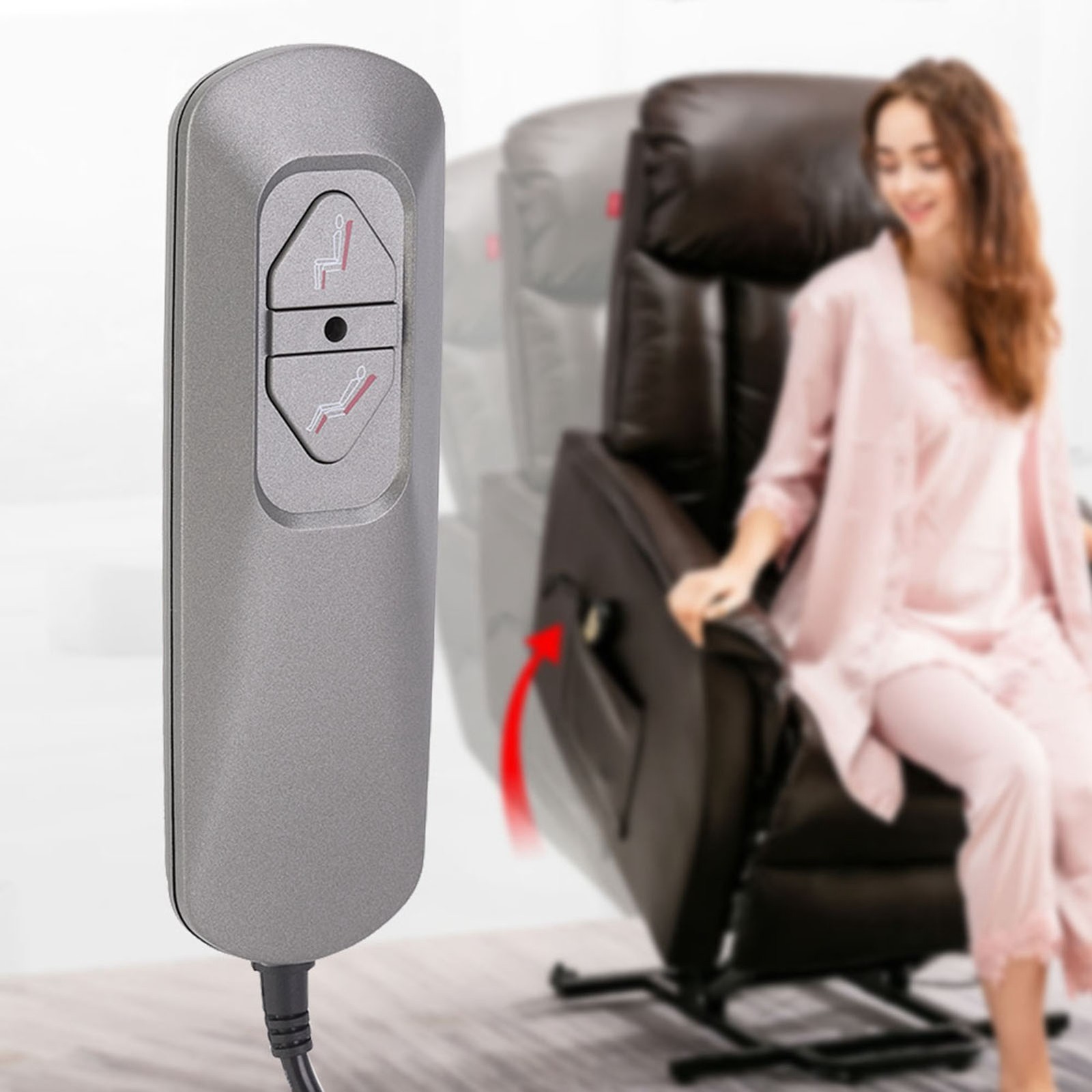 2 Buttons Electric Sofa Controller Universal 5 Pin Recliner Lifting Hand US