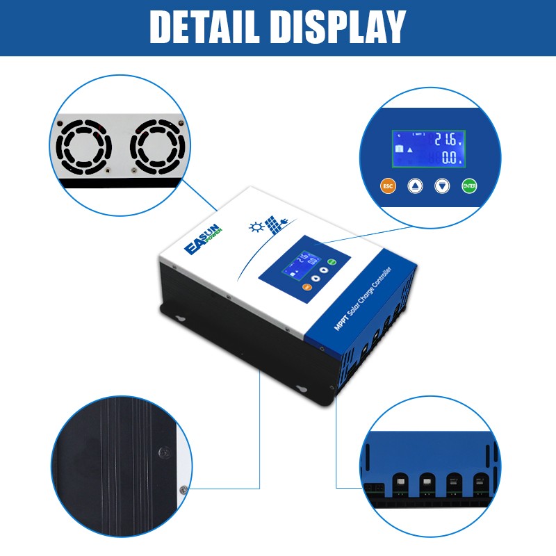 80Amp MPPT Solar Charge Controller Solar Panel regulator for 12V 24V 36V 48V