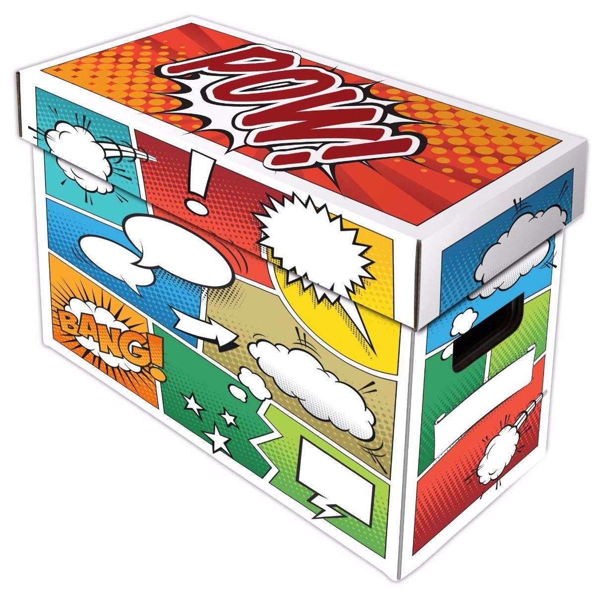 BCW Pow! Comic Book Storage Short Box - 1 Pack | Color Comic-Inspired 1