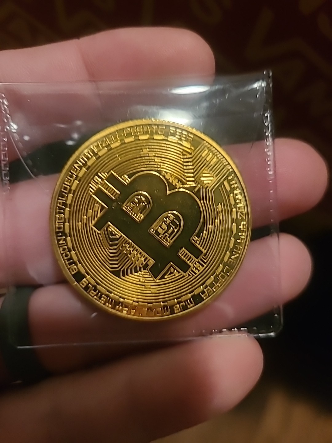 Physical Bitcoin Commemorative Coin Gold Plated Collection Collectible