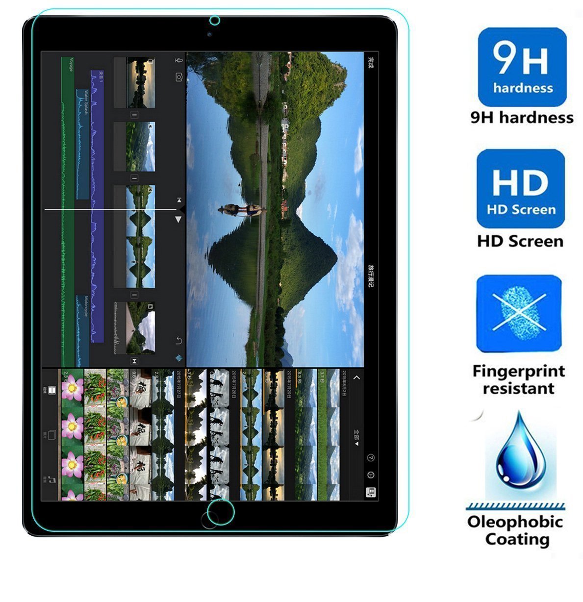 Tempered Glass Screen Protector iPad 2018 (6th Gen), 2017, Pro 9.7"(2016)
