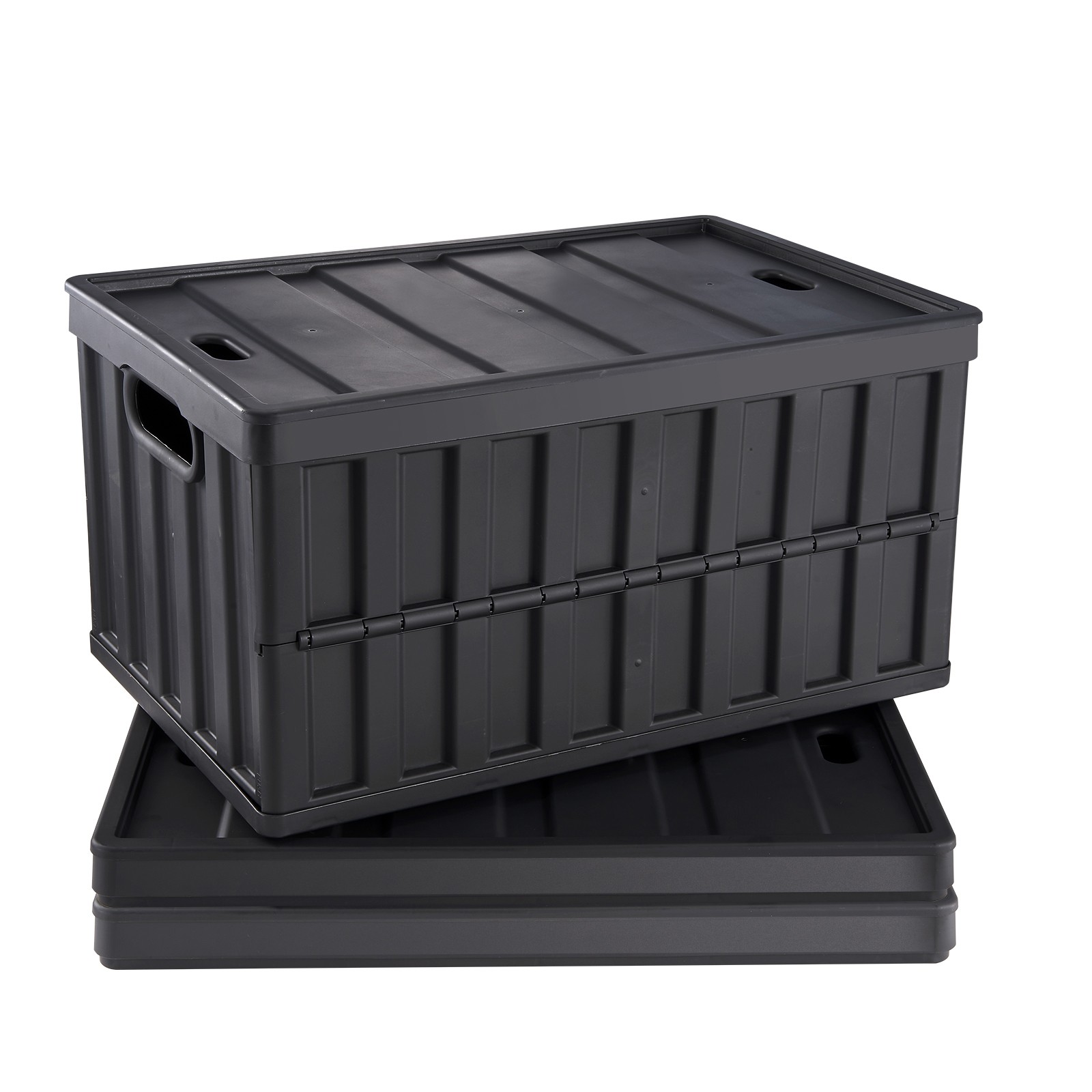 Uimoso 3 Pack 65L Collapsible Storage Bins w/Lids Folding Stackable Containers