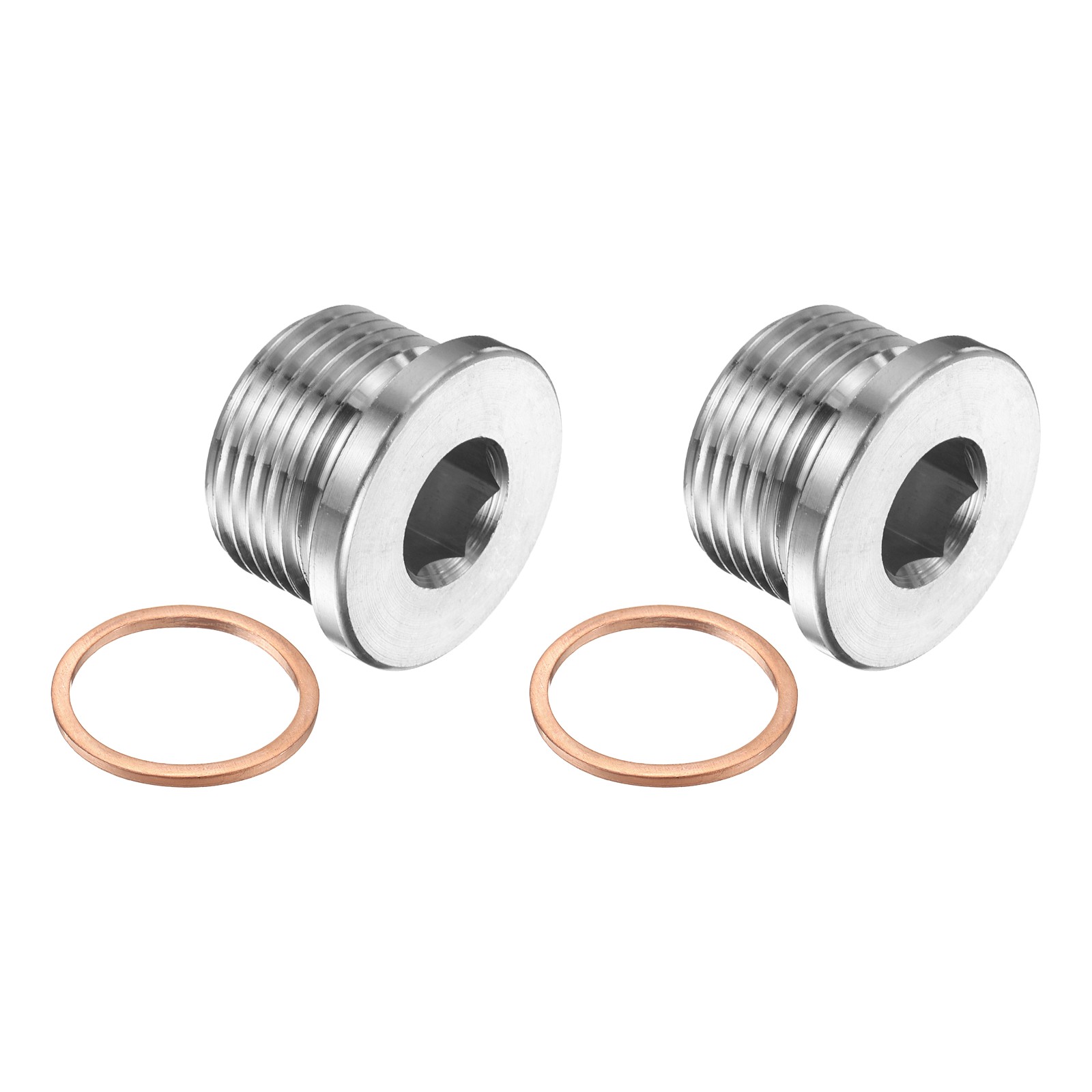 2 Pcs M26 x 1.5 Pipe Plug Fitting, Internal Hex Head Socket 304 Stainless Steel