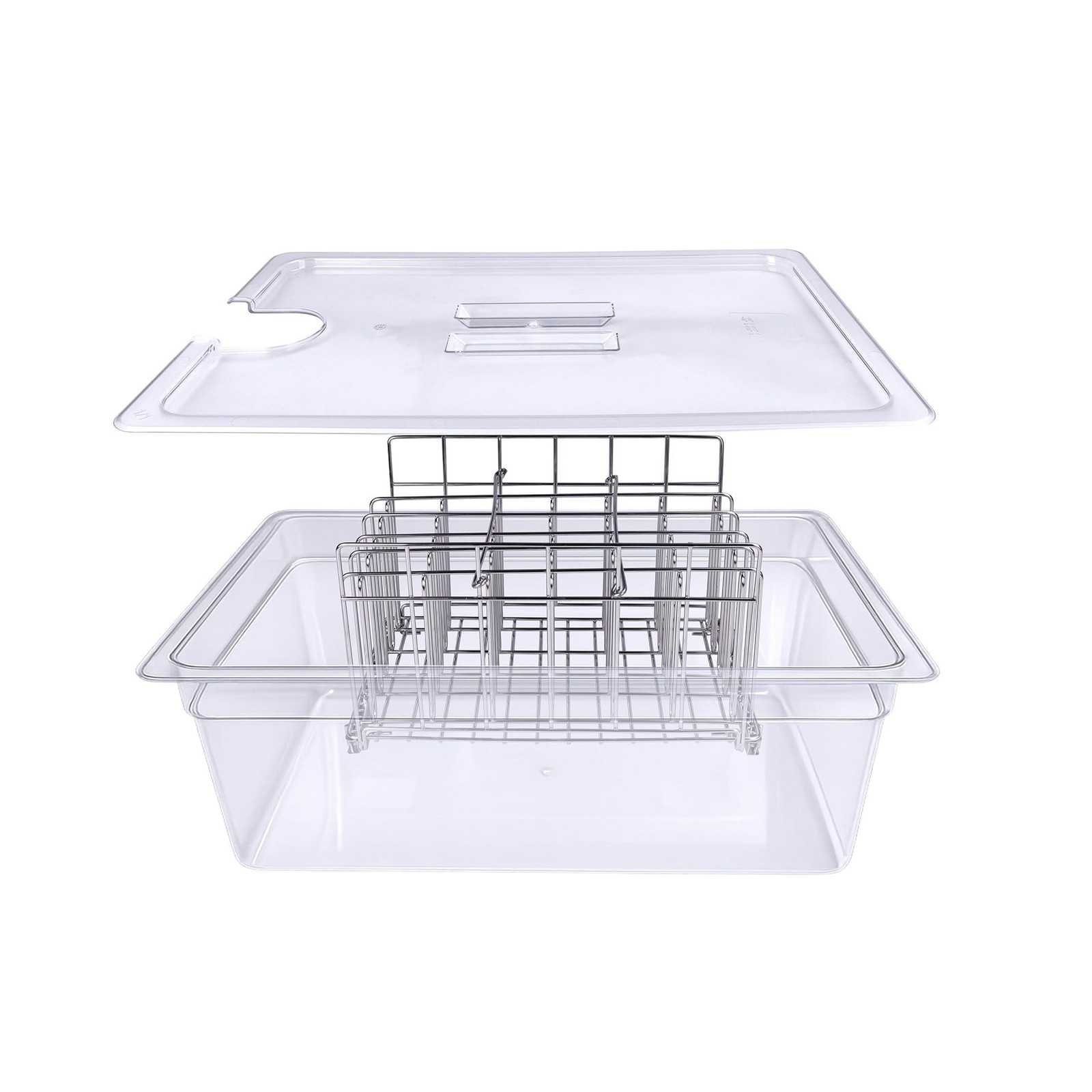 8" Sous Vide Container with Lid,Sous Vide Cookers Compatible with Anova, Joul...