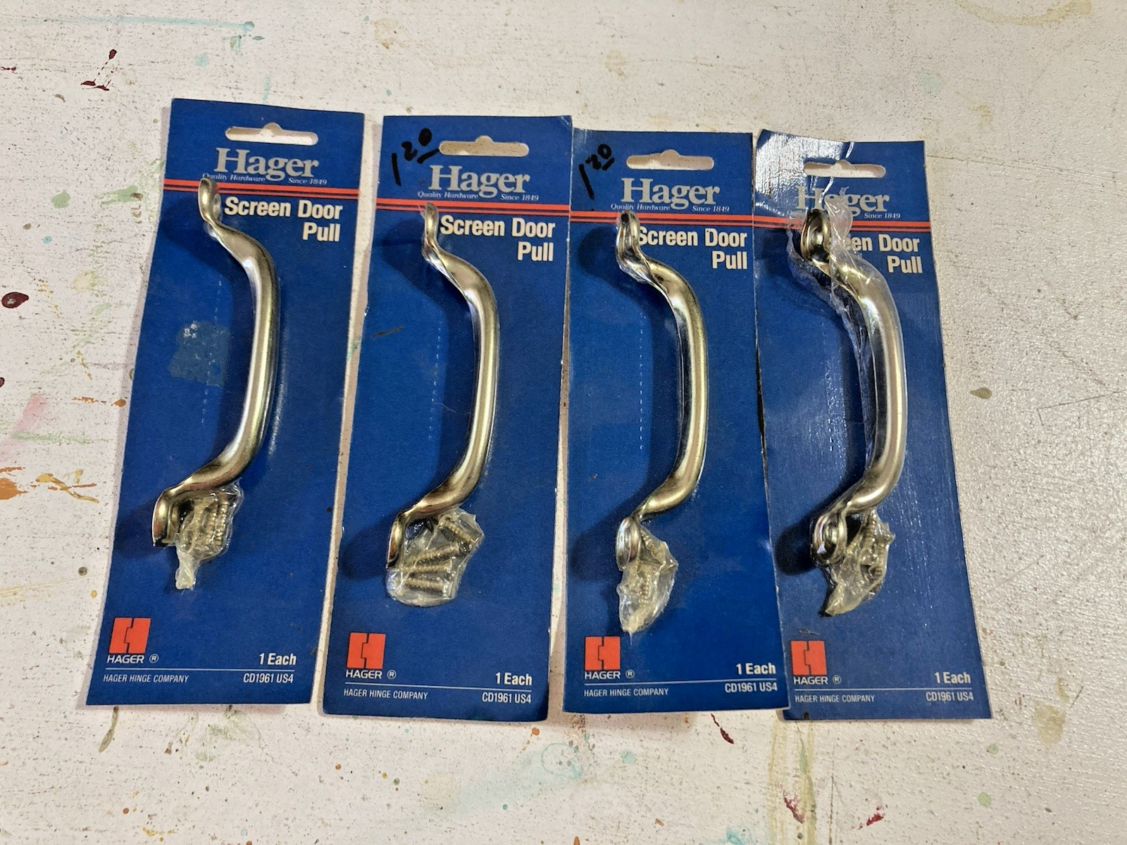 Lot 4 Hager Screen Door Pulls  Wrought Steel 4 3/4"  #CD1961 US4
