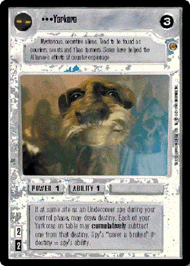 Yarkora x4  Star Wars CCG Jabba's Palace NM swccg