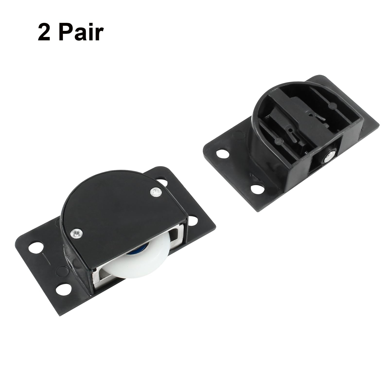 Litoexpe 2 Pair Sliding Cabinet Door Roller Wheel 2 Pair, ABS