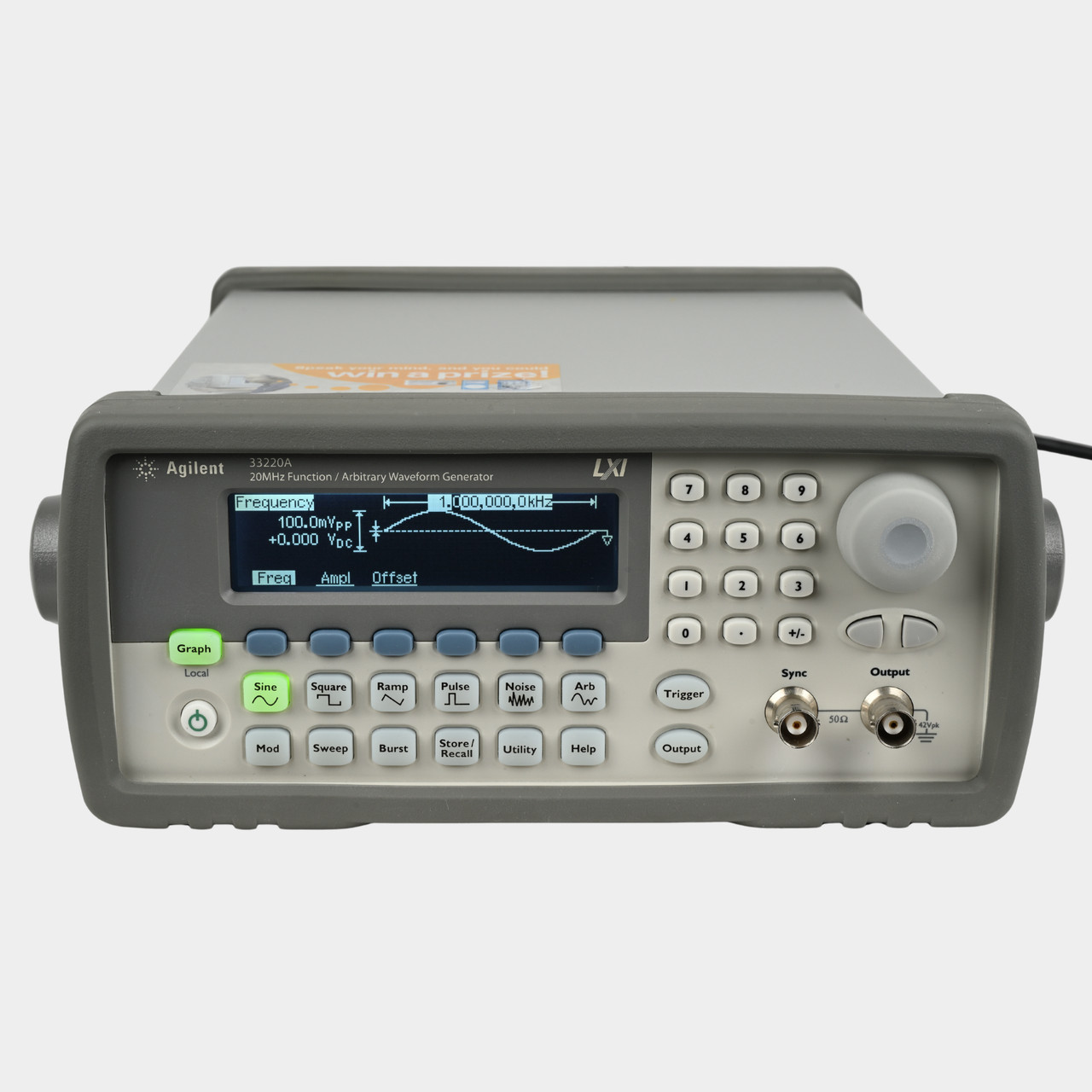 Agilent 33220A 20 MHz Function Arbitrary Waveform Generator Full CAL and TESTED