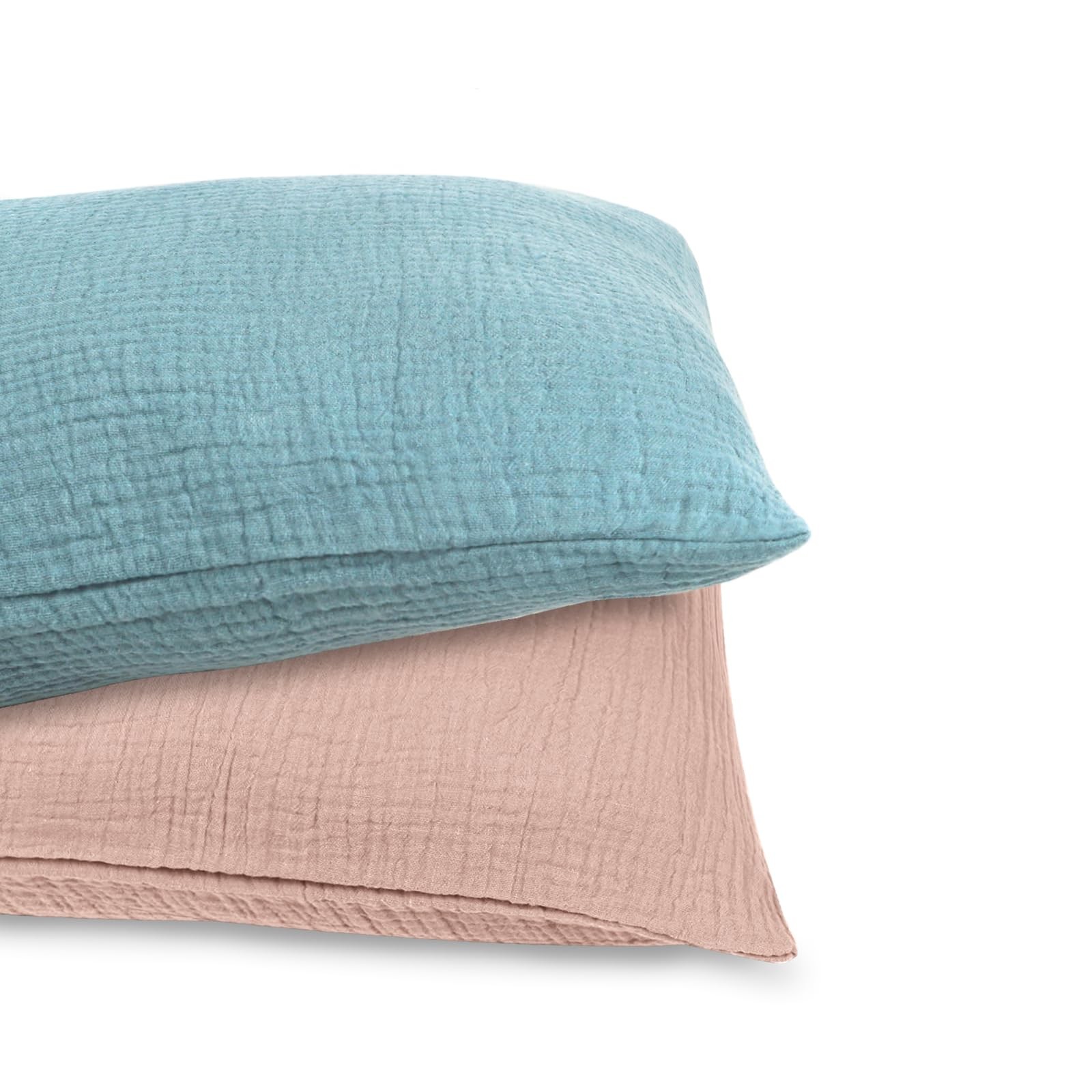 2-Pack Toddler Pillowcase - 100% Muslin Cotton Fits 13 * 18 Toddler Pillows, ...