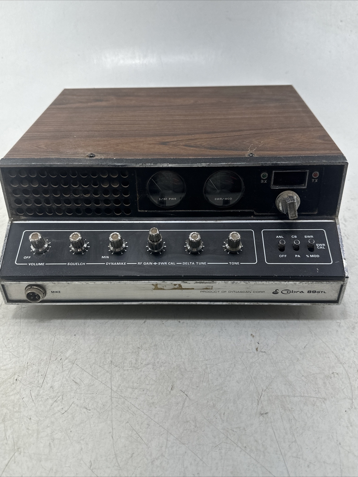 COBRA 89 GTL Vintage CB Base Station Radio, Woodgrain Look, Untested